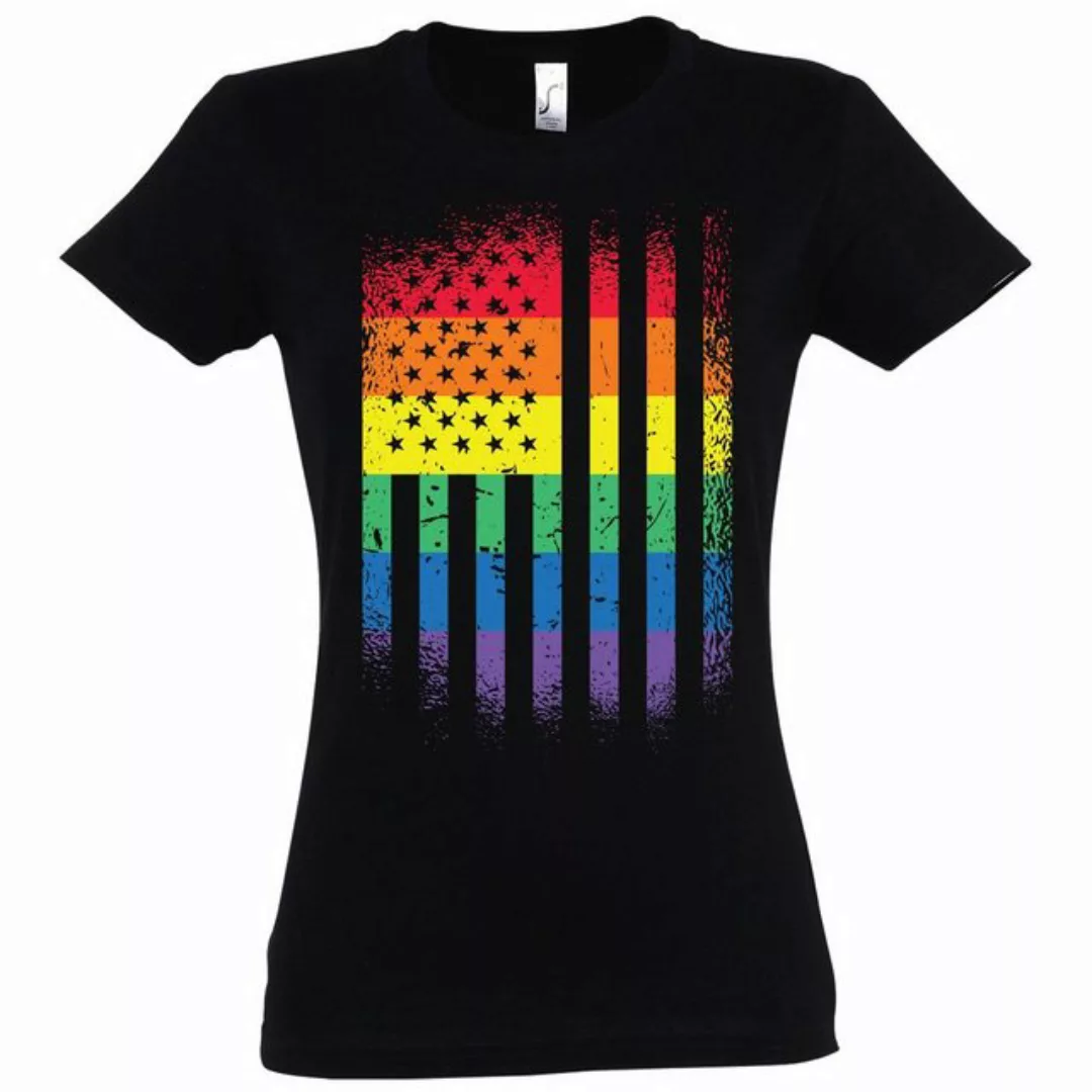 Youth Designz T-Shirt Amerika Flagge Pride Damen T-Shirt mit modischem Prin günstig online kaufen