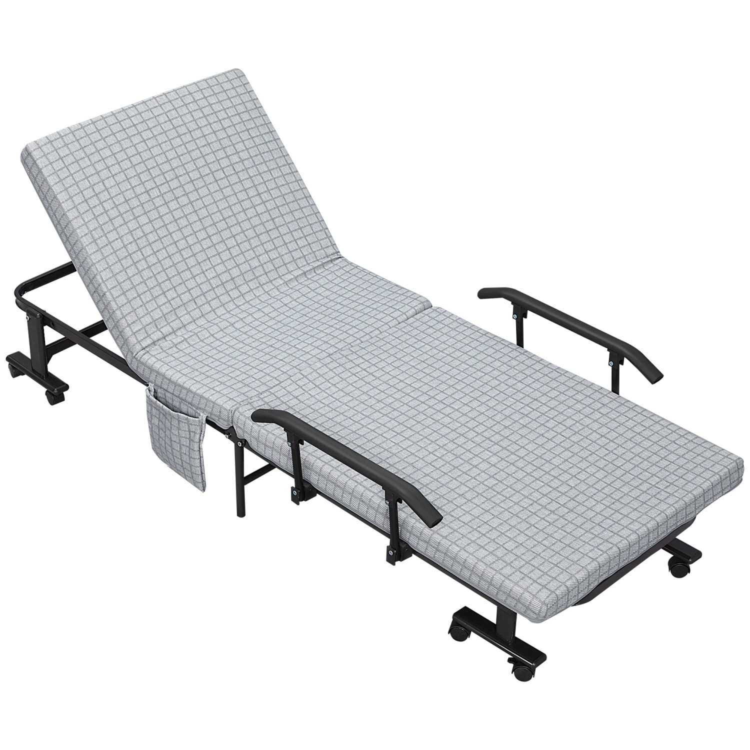 HOMCOM Klappbett mit Rollen 5-Stufig 190 x 76 x 33 cm günstig online kaufen