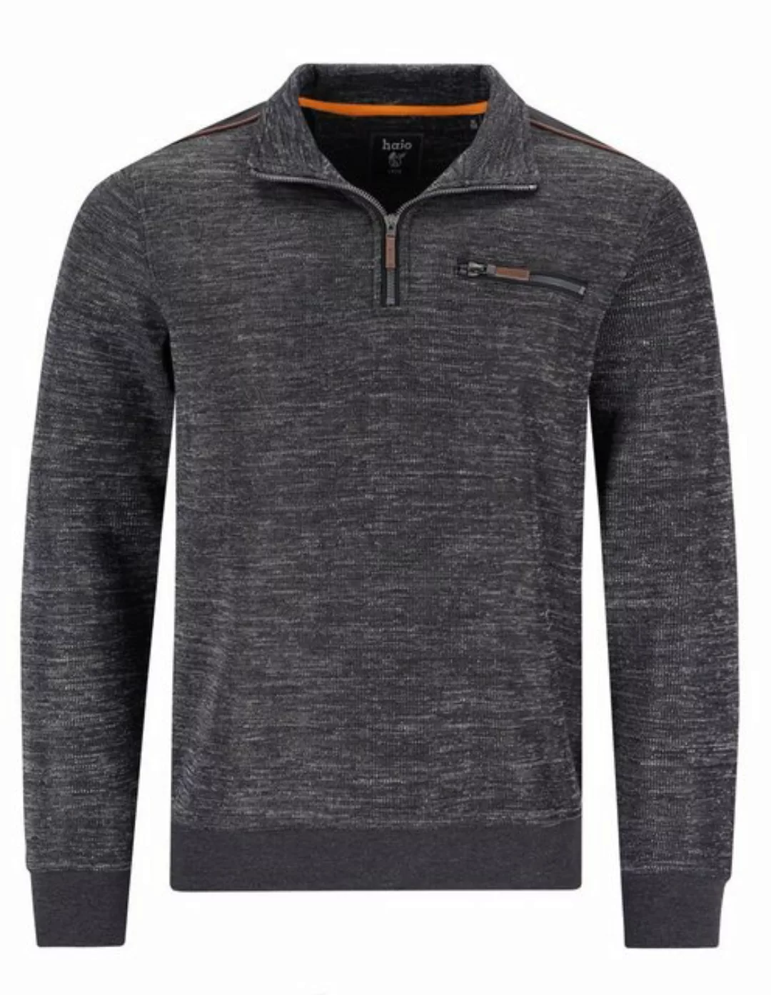 Hajo Sweatshirt Herren Sweatshirt mit Reißverschluss (1-tlg) Bügelfrei Stay günstig online kaufen