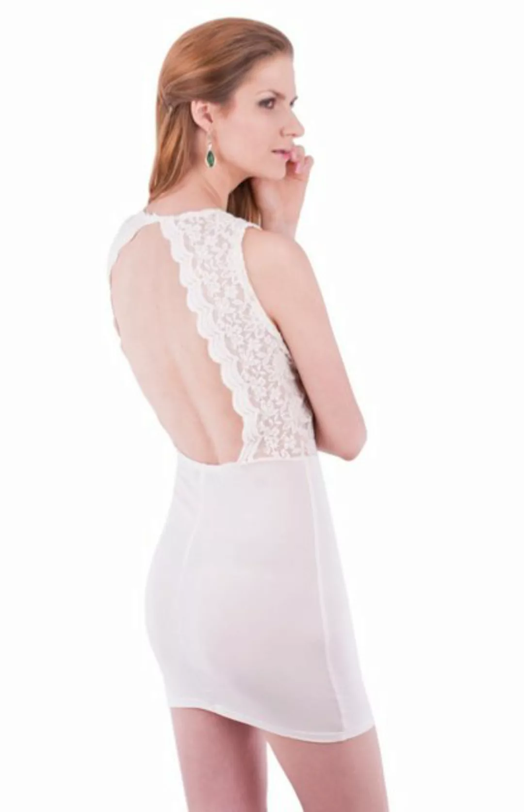 Sarcia.eu Minikleid Weißes Minikleid mit Spitze John Zack S günstig online kaufen