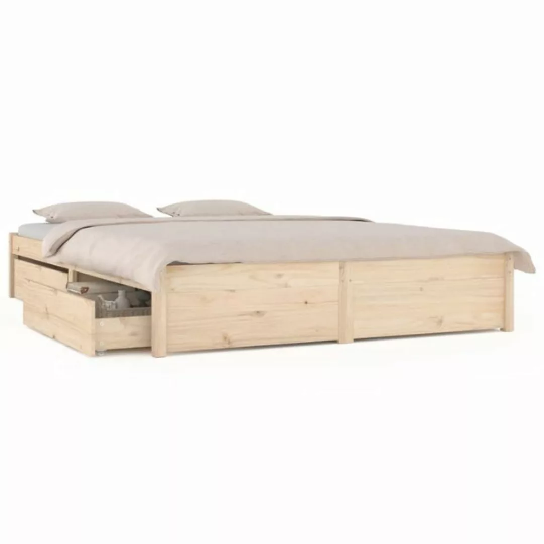 furnicato Bett mit Schubladen 135x190 cm günstig online kaufen