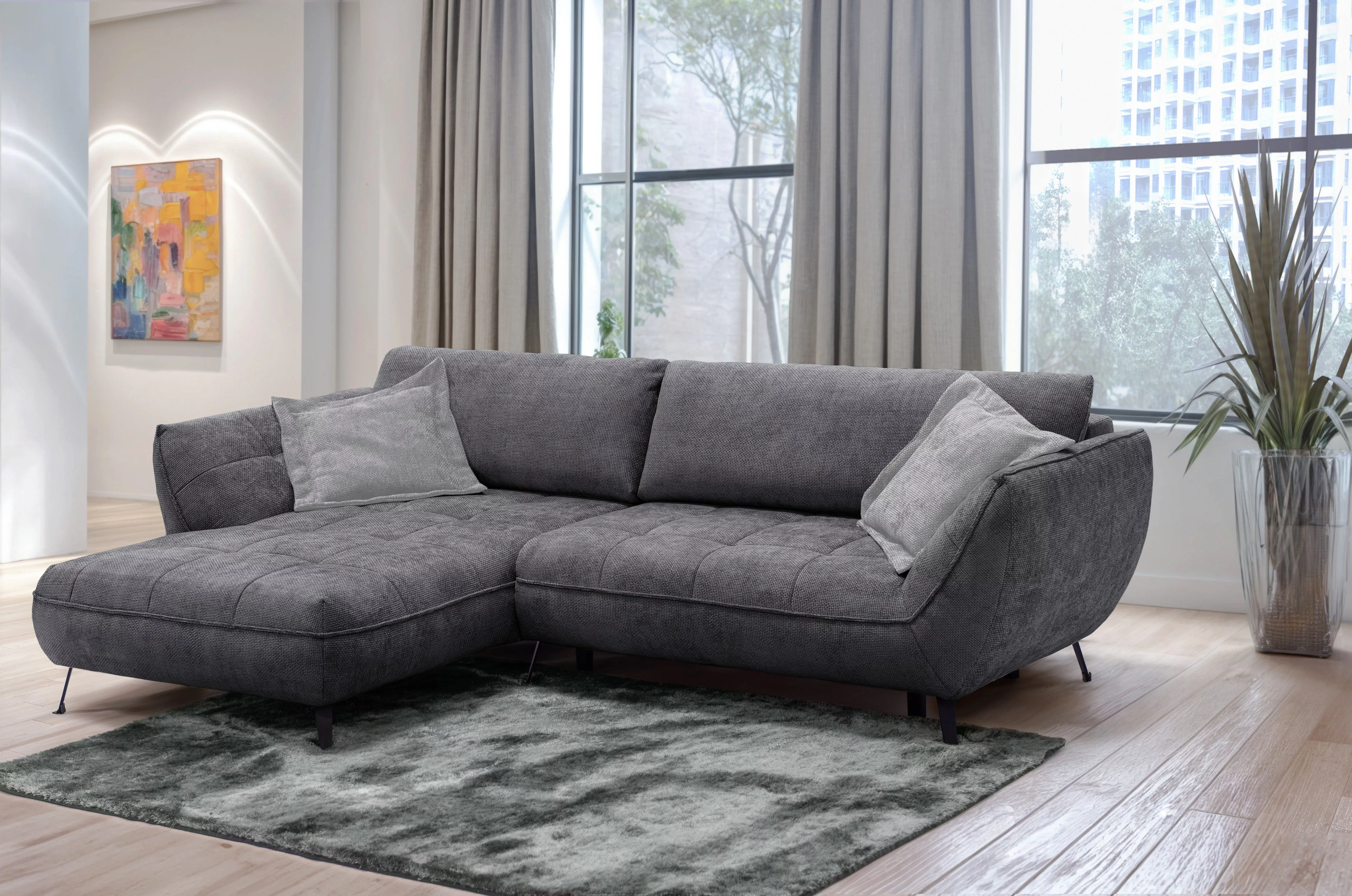 exxpo - sofa fashion Ecksofa "Samoa, bequem und modern, mit Easy-Lift-Bettf günstig online kaufen