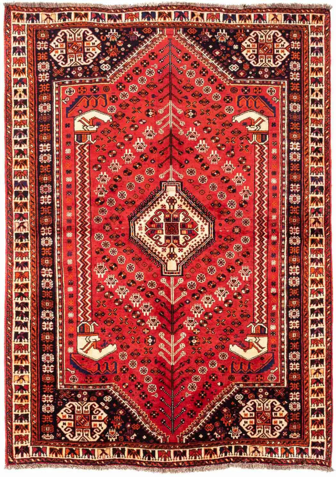 morgenland Wollteppich »Shiraz Medaillon 255 x 160 cm«, rechteckig, Unikat günstig online kaufen