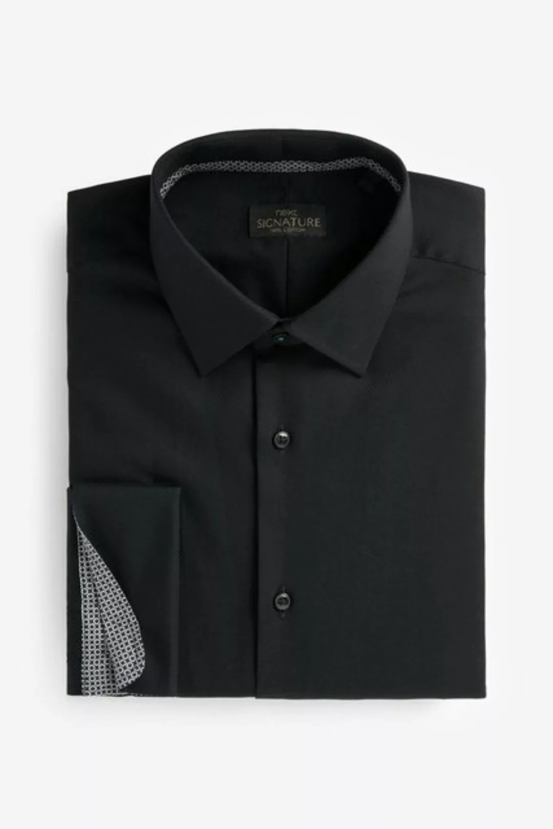 Next Langarmhemd Slim Fit strukturiertes Signature Hemd (1-tlg) günstig online kaufen