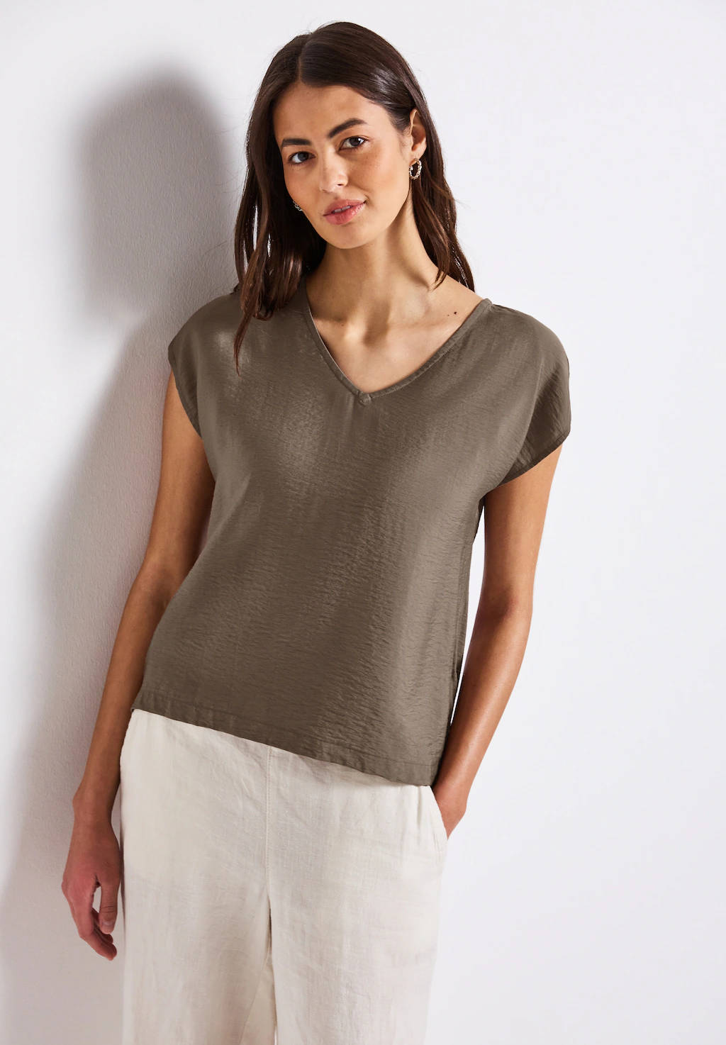 STREET ONE Shirtbluse, mit V-Neck günstig online kaufen
