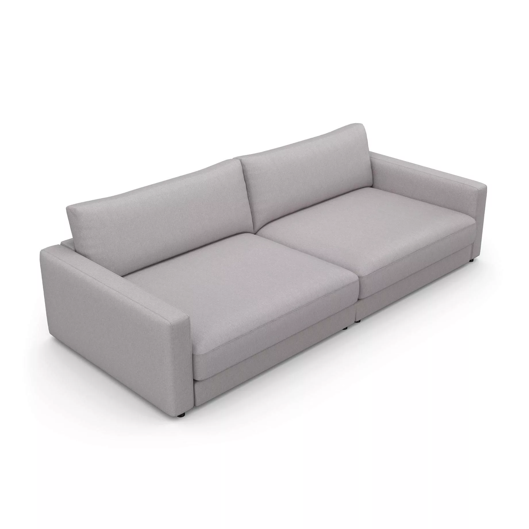 Sit with us - Panama 3-Sitzer Sofa Stoff - steingrau/Stoff Modesto/BxHxT 26 günstig online kaufen