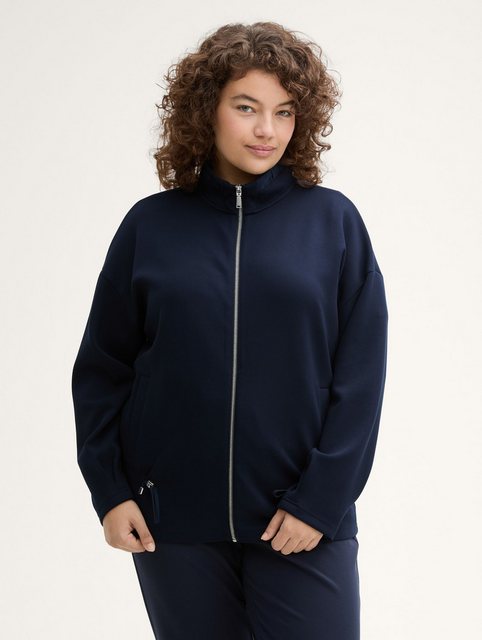 TOM TAILOR PLUS Sweatjacke Plus Size - Sweatjacke aus Scuba günstig online kaufen