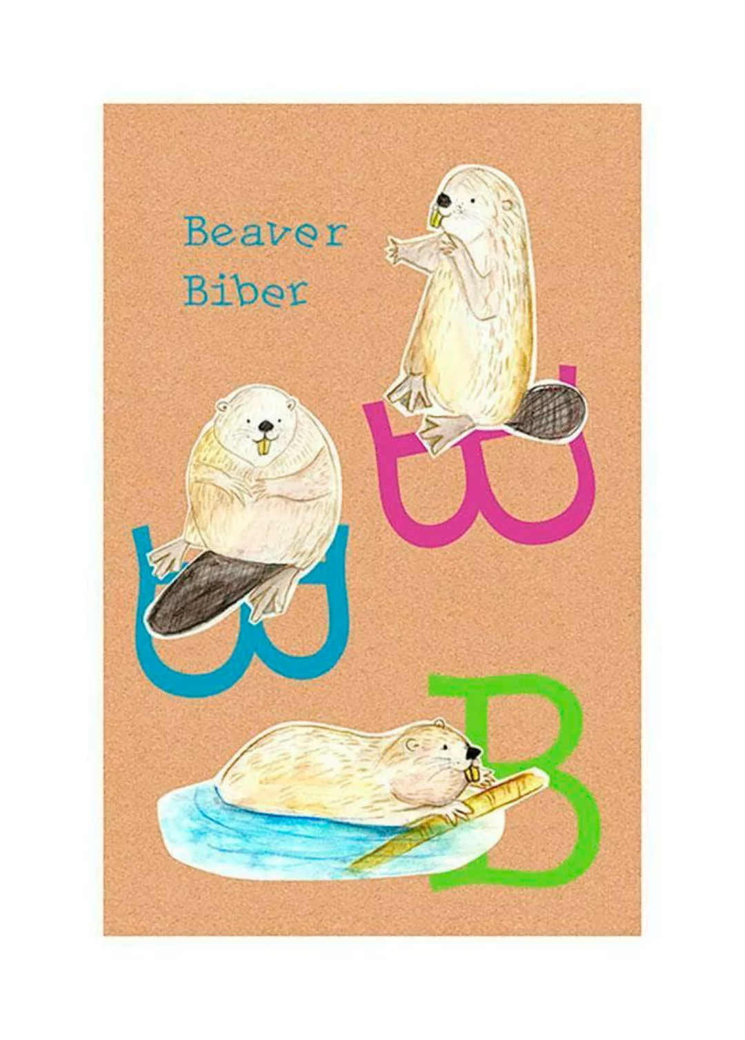 Komar Poster "ABC Animal B", Buchstaben, (1 St.), Kinderzimmer, Schlafzimme günstig online kaufen