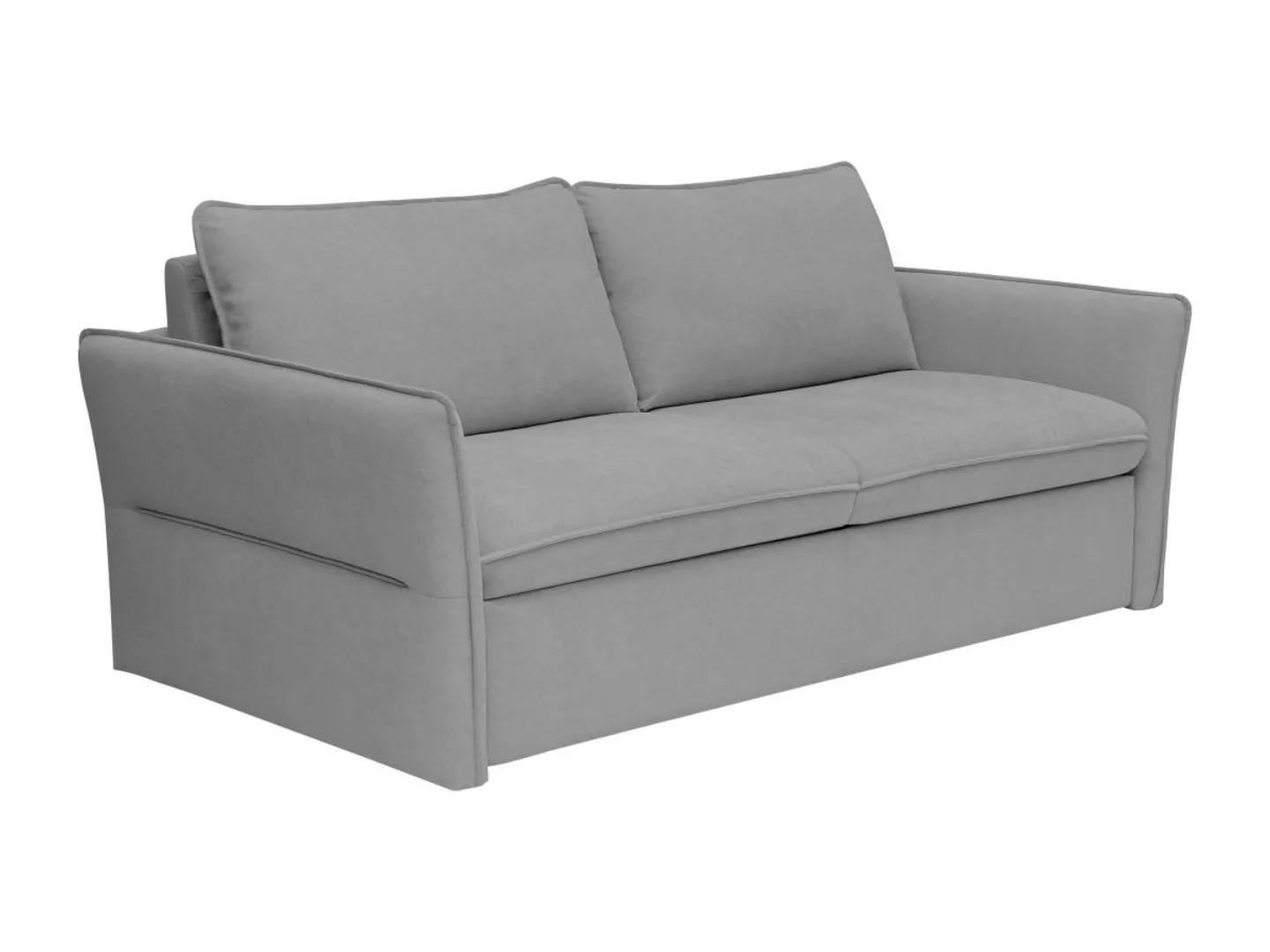 Schlafsofa mit Matratze 3-Sitzer - Stoff - Grau - Liegefläche 140 cm - CELT günstig online kaufen