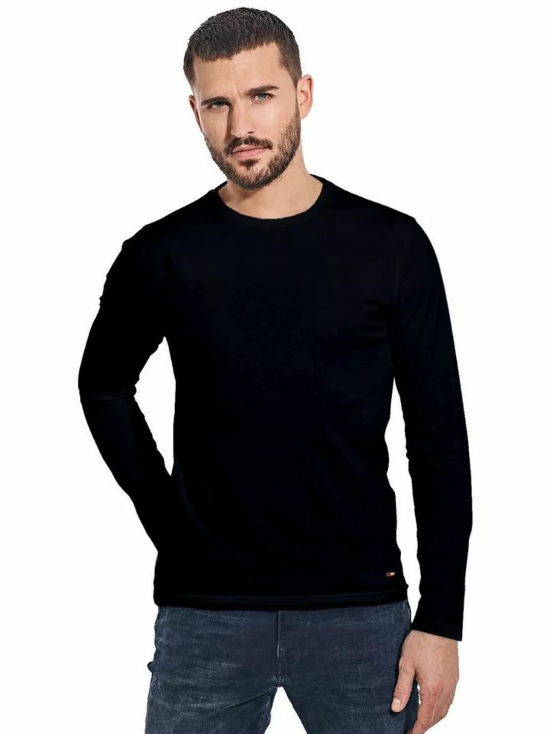 emilio adani Langarmshirt Rundhals Shirt günstig online kaufen