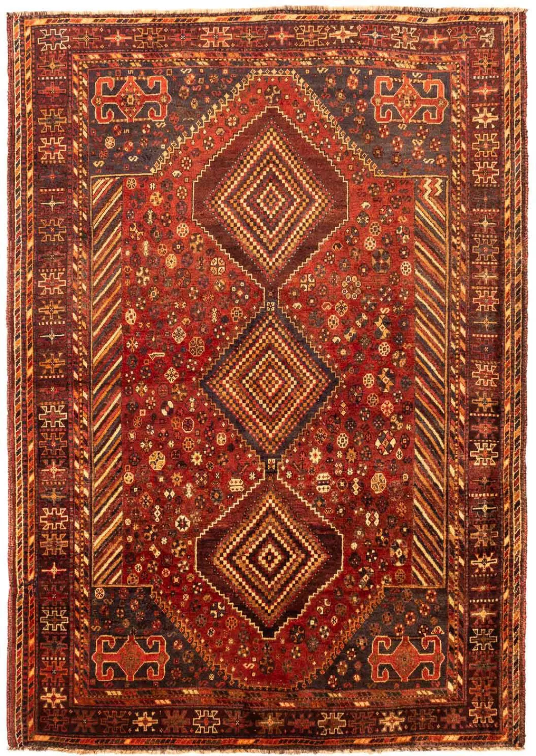 morgenland Wollteppich »Shiraz Medaillon 254 x 163 cm«, rechteckig, 1 mm Hö günstig online kaufen