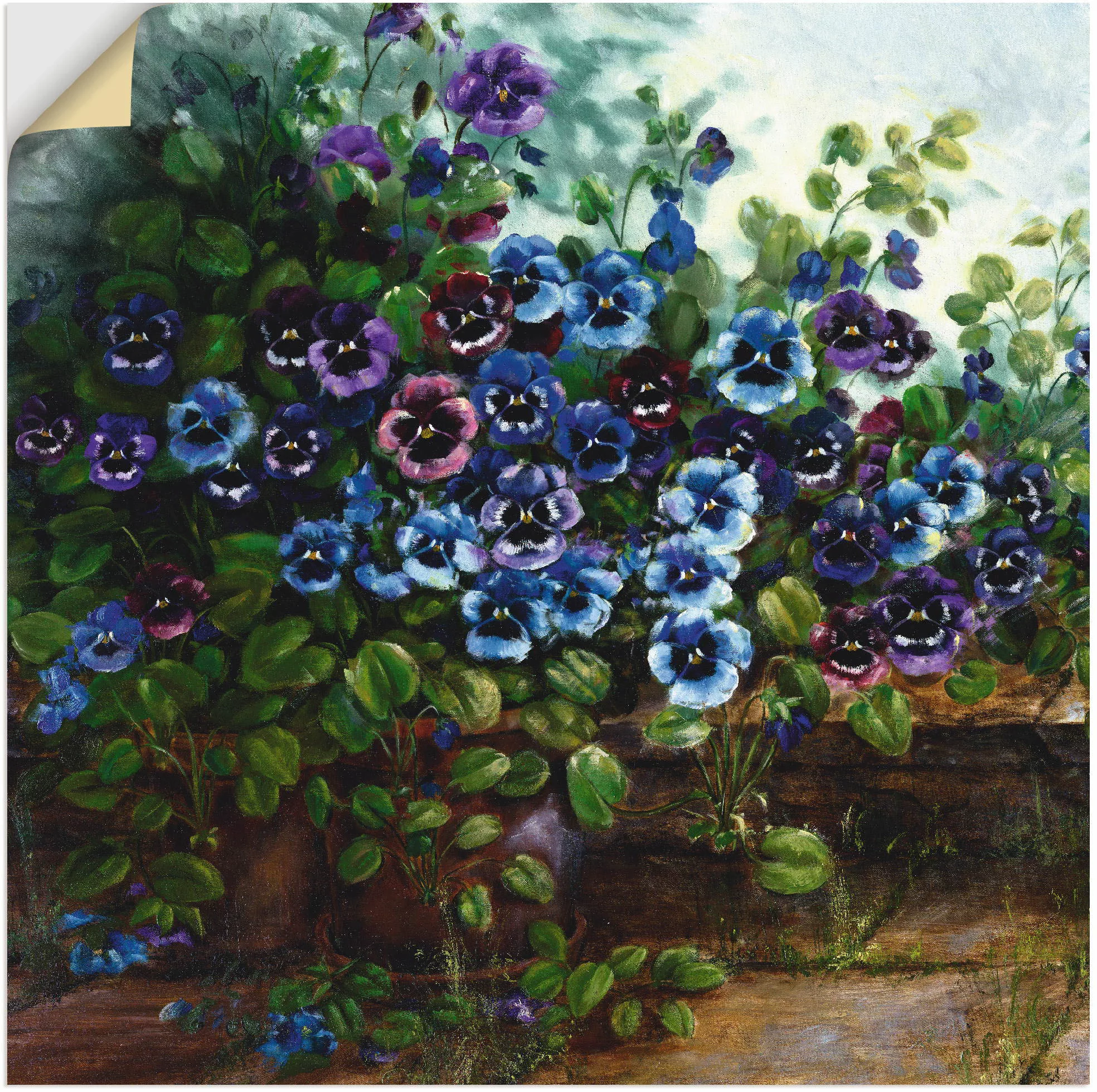 Artland Wandbild "Stiefmütterchen II", Blumen, (1 St.), als Leinwandbild, W günstig online kaufen