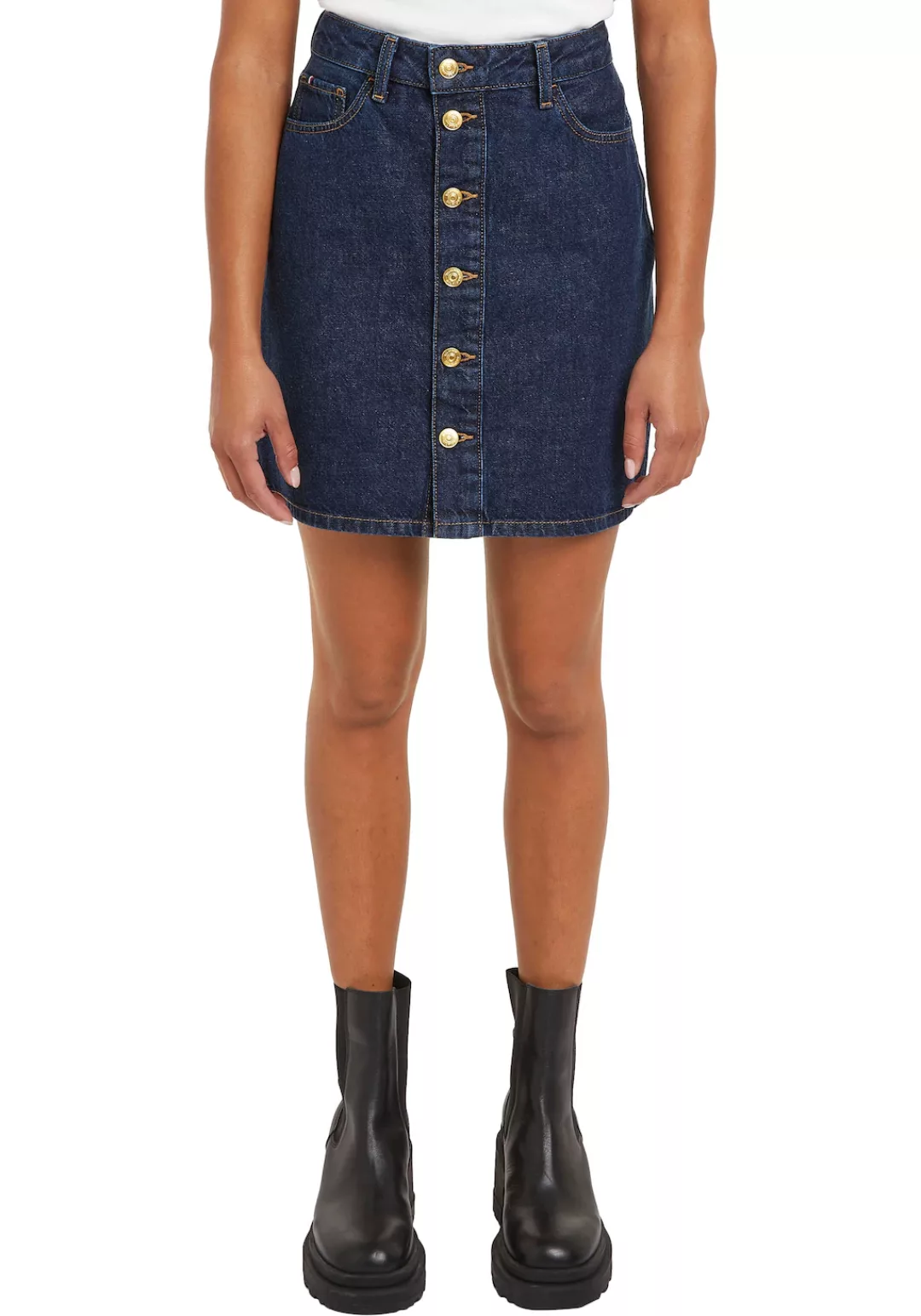 Tommy Hilfiger Jeansrock "DNM MINI SKIRT HW CLER", Webrock im 5-Pocket-Styl günstig online kaufen