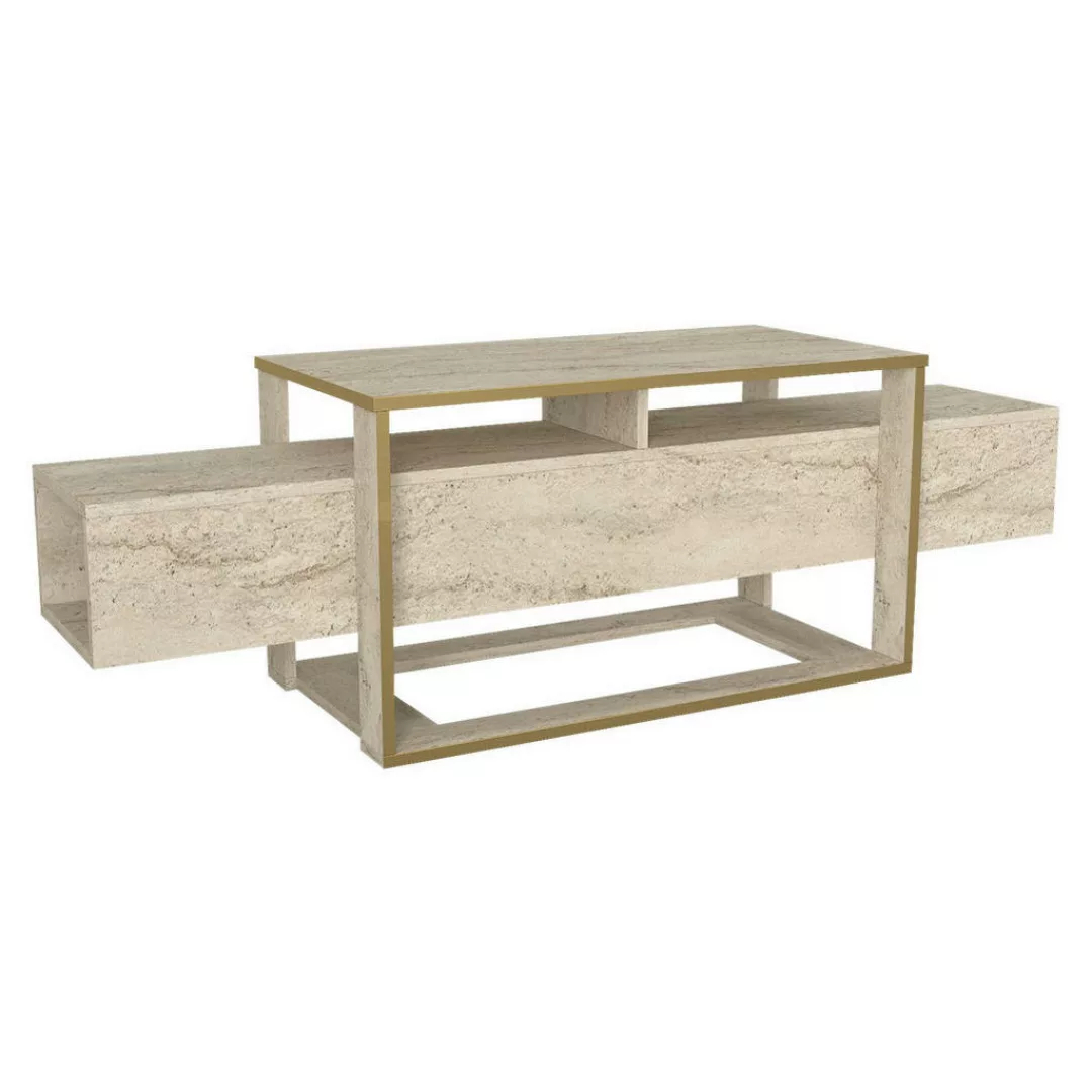 TV-Lowboard Bianco beige granit Optik B/H/T: ca. 160x49,8x46,1 cm günstig online kaufen