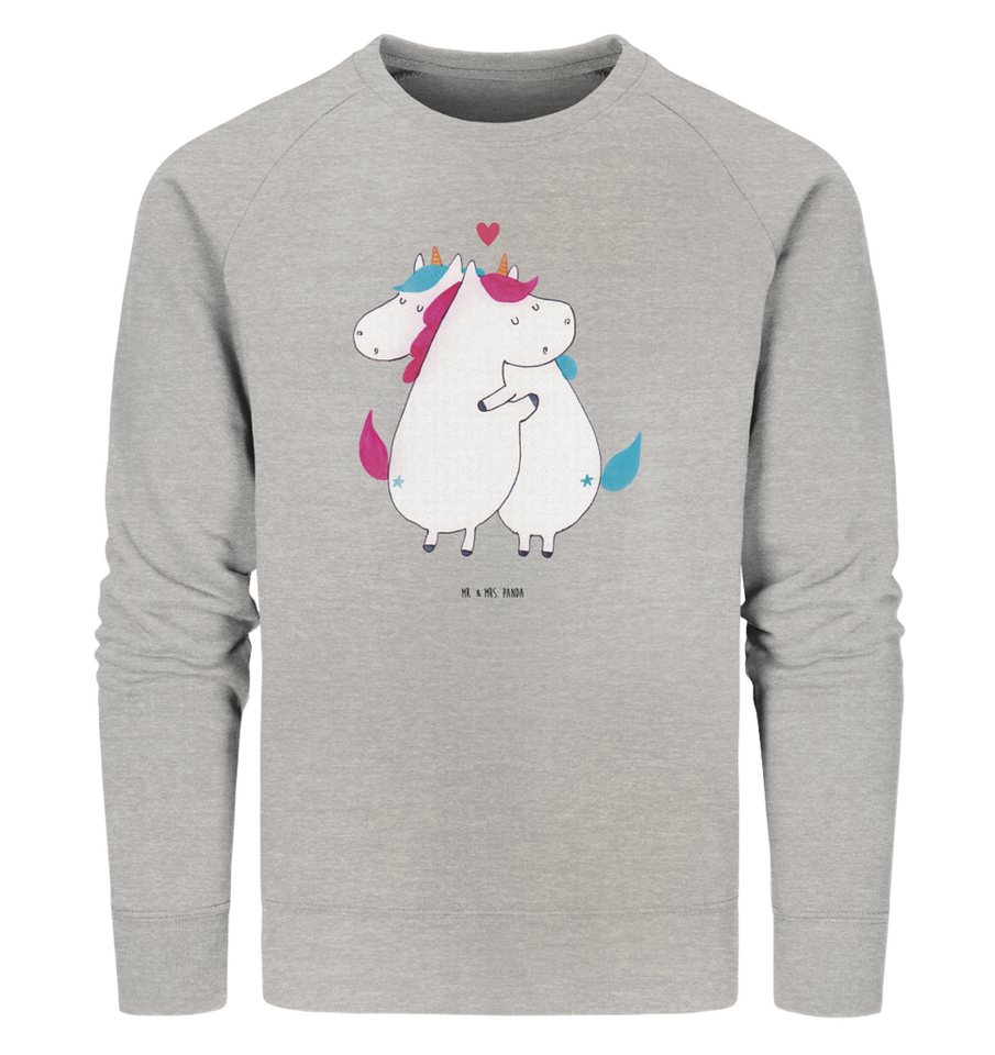 Mr. & Mrs. Panda Longpullover Größe M Einhorn Mitteilung - Heather Grey - G günstig online kaufen