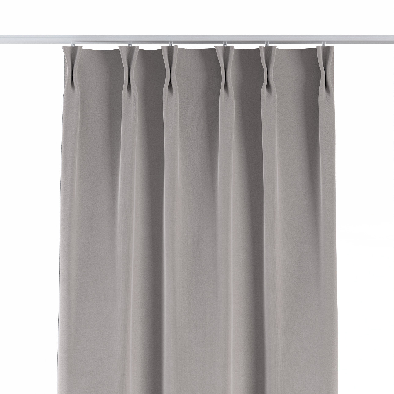 Vorhang mit flämischen 2-er Falten, hellgrau, Crema (179-09) günstig online kaufen