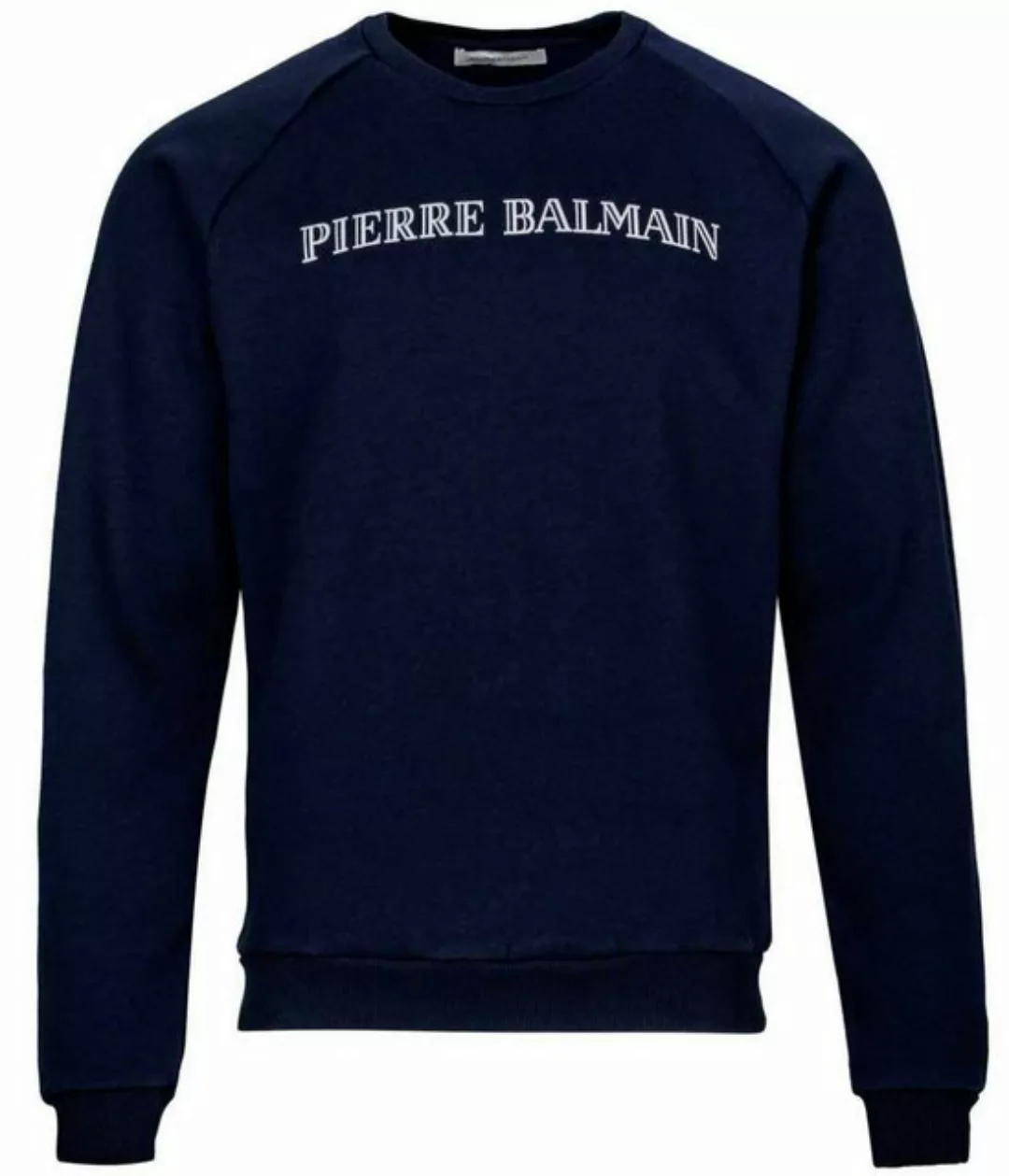 Balmain Paris Sweatshirt Pierre Balmain Pullover Gerippten Kragen mit elast günstig online kaufen