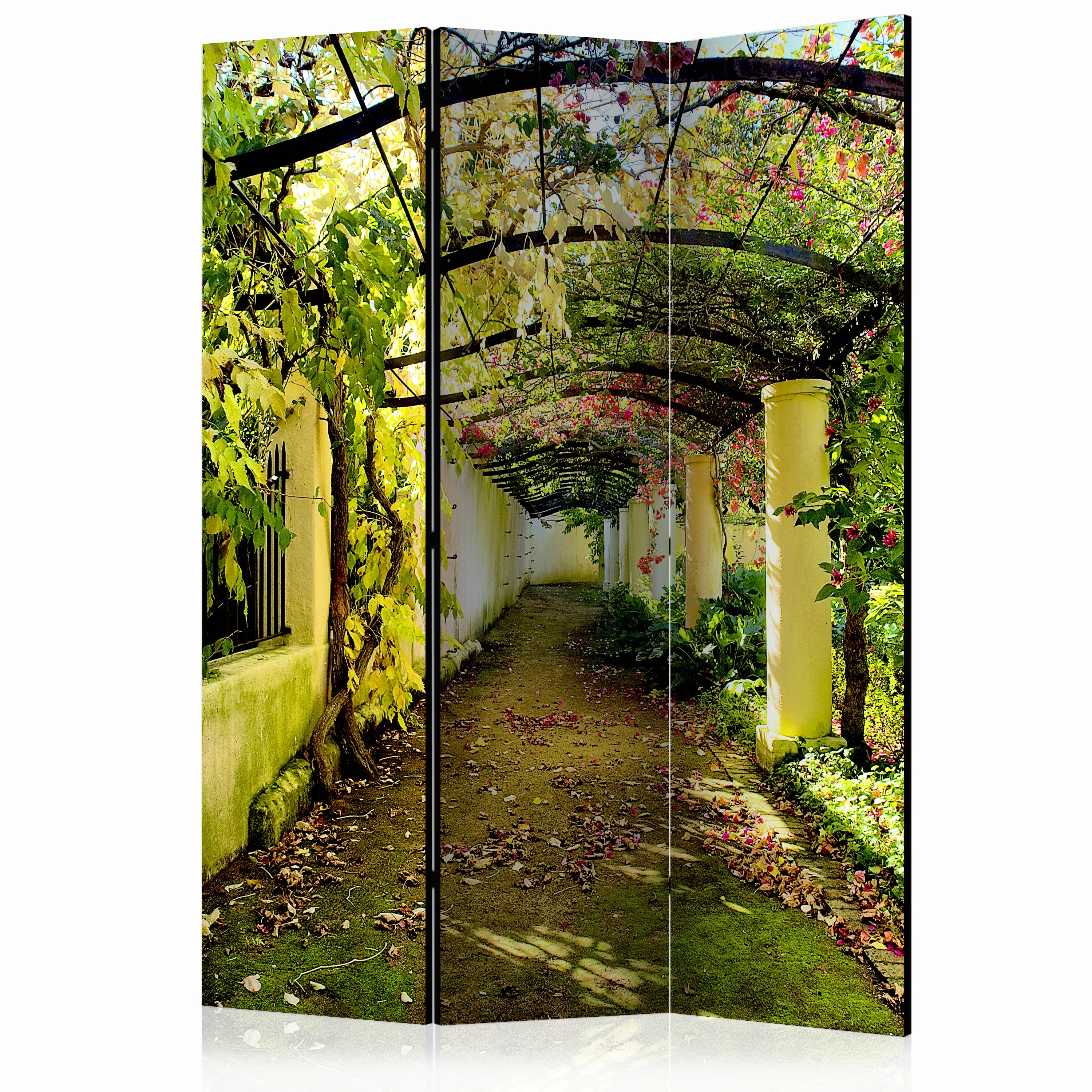 3-teiliges Paravent - Romantic Garden [room Dividers] günstig online kaufen