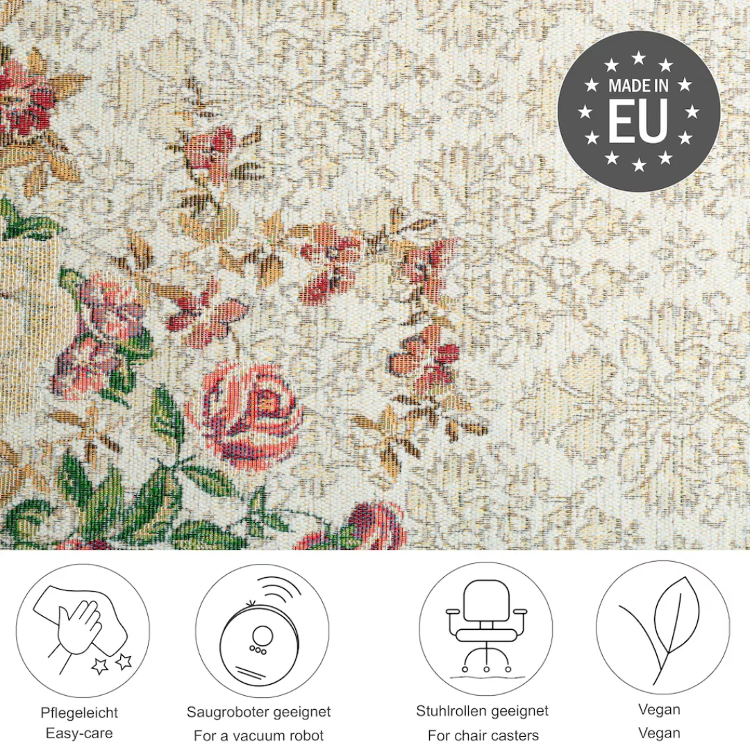 Webteppich  Flomi Sagrini ¦ beige ¦ Synthetische Fasern ¦ Maße (cm): B: 160 günstig online kaufen