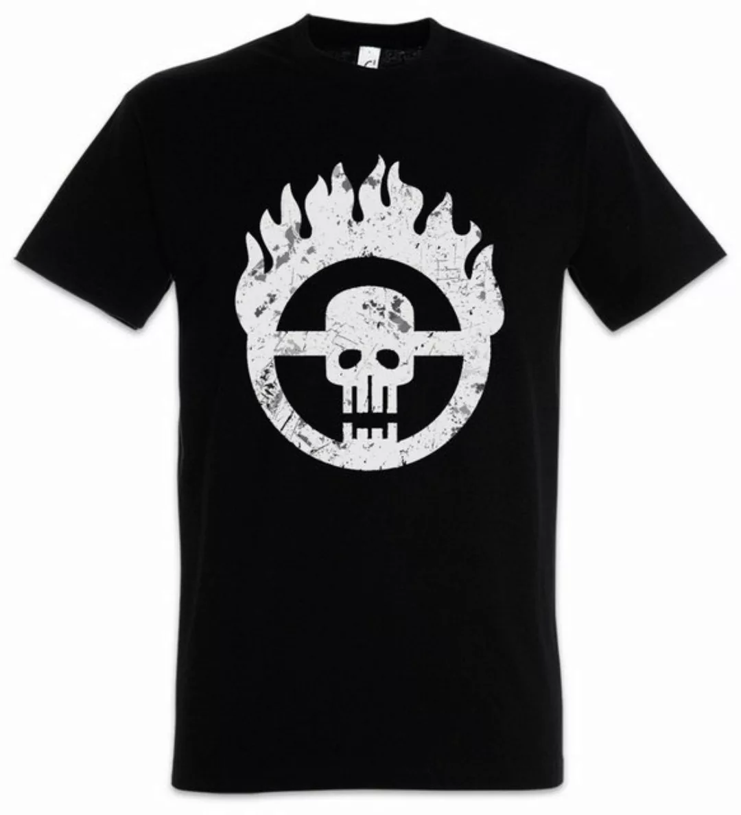 Urban Backwoods Print-Shirt Skull Wheel Insignia Herren T-Shirt Scrotus Mad günstig online kaufen