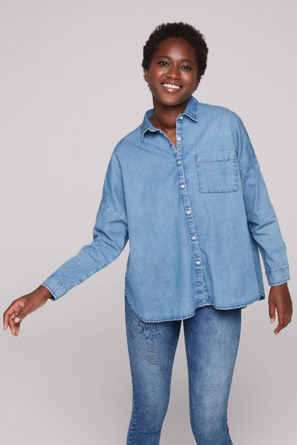 SOCCX Jeansbluse, im Turn-Up-Look günstig online kaufen