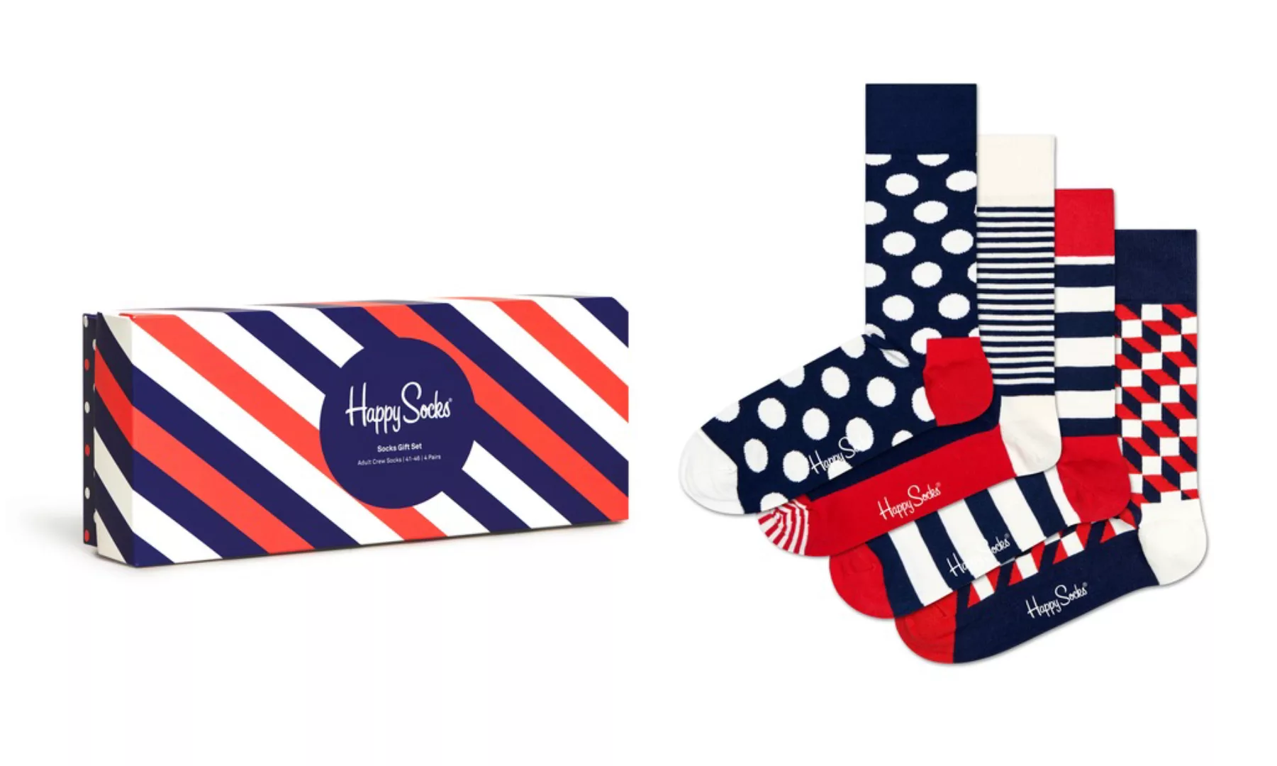 Happy Socks Socken "4-Pack Classic Navy Socks Gift Set", (4 Paar, Geschenk günstig online kaufen