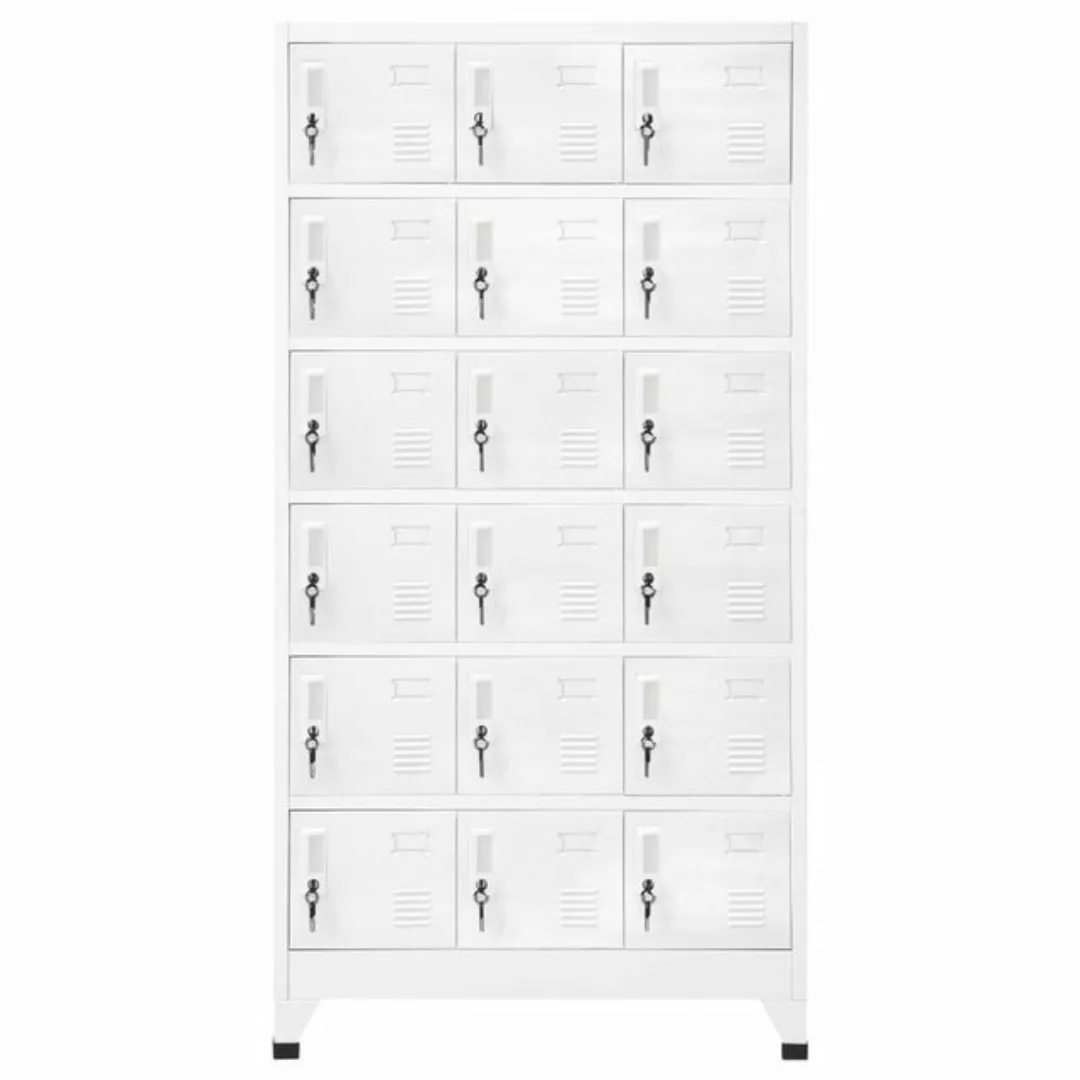 vidaXL Mehrzweckschrank Schließfachschrank mit 18 Fächern Metall 90x40x180 günstig online kaufen