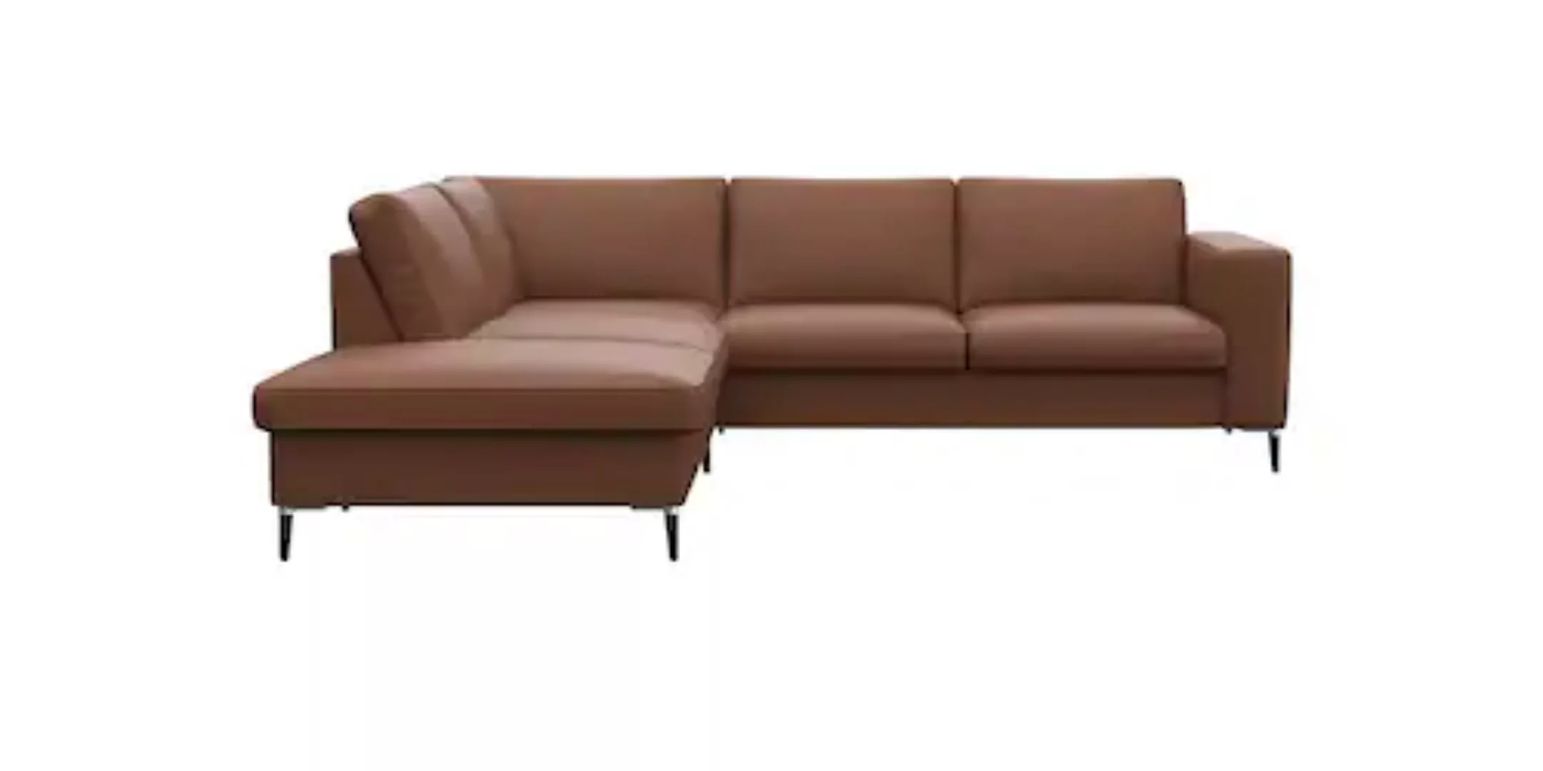 FLEXLUX Ecksofa "Fiore, L-Form", breite Armlehnen, Füße Alu/schwarz, B/T 24 günstig online kaufen