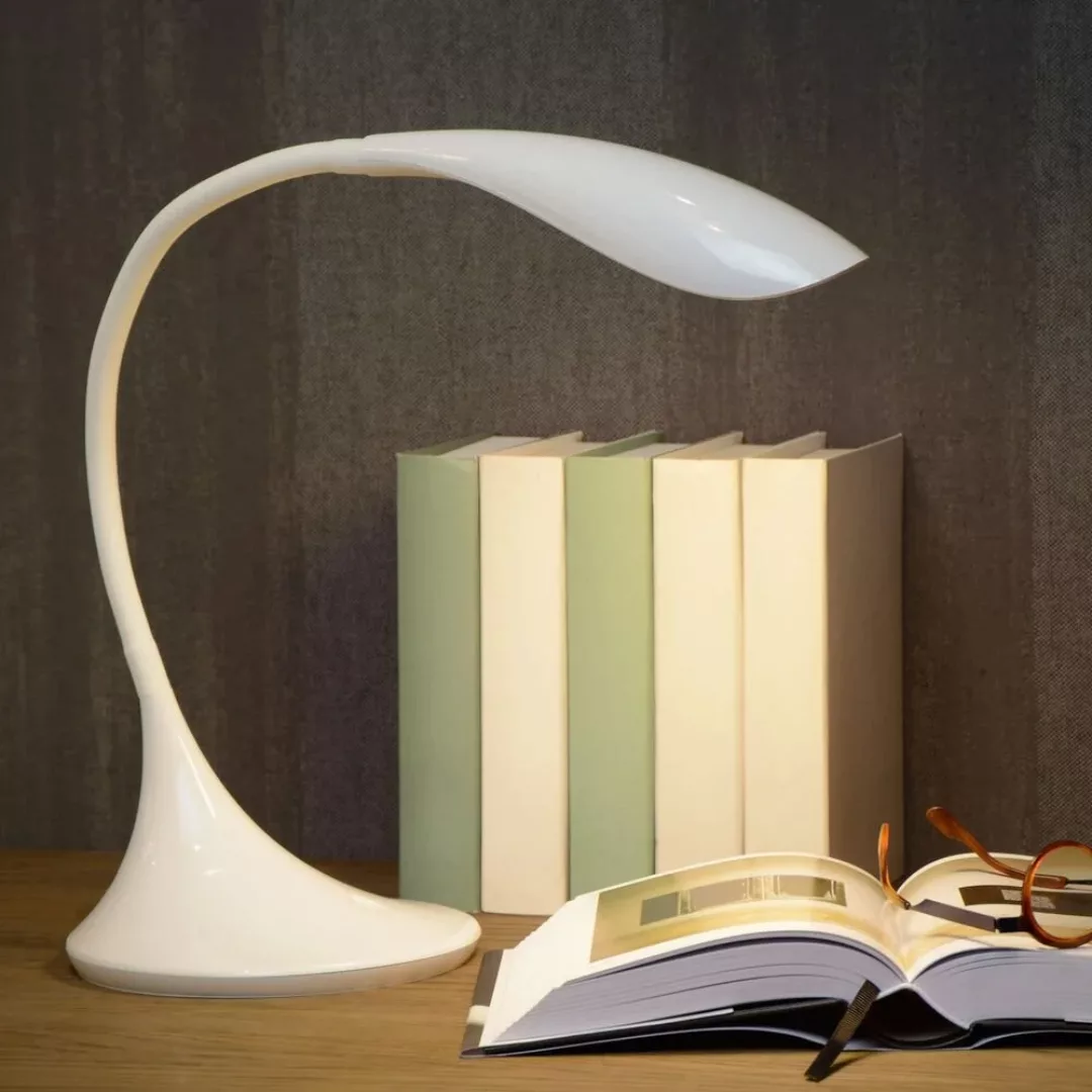 Büro-Schreibtischleuchte Emil in weiß, inkl. LED günstig online kaufen