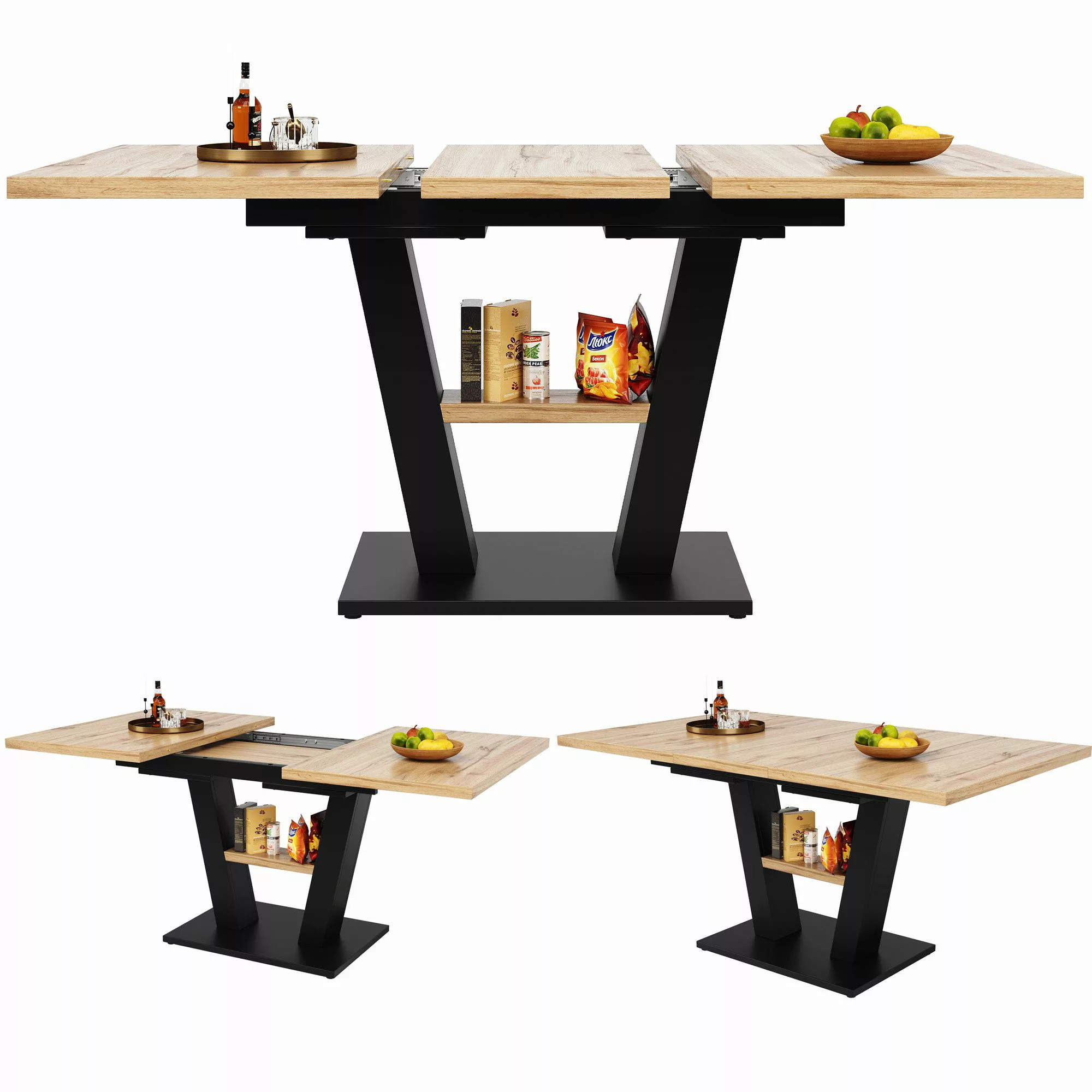 HAUSS SPOLE Esstisch Teleskoptisch 118-157×70×75cm, für günstig online kaufen