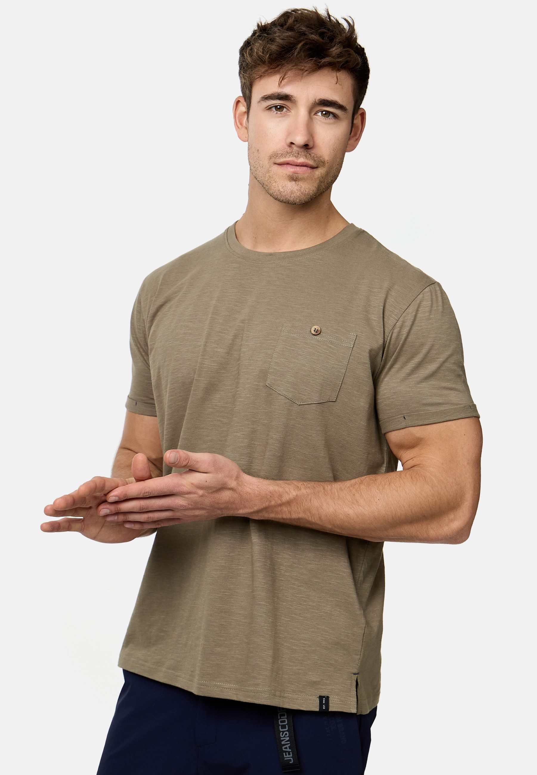 Indicode T-Shirt INJon T-Shirt mit Brusttasche günstig online kaufen
