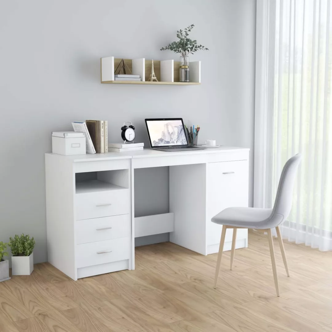 Schreibtisch Weiß 140 X 50 X 76 Cm Spanplatte günstig online kaufen