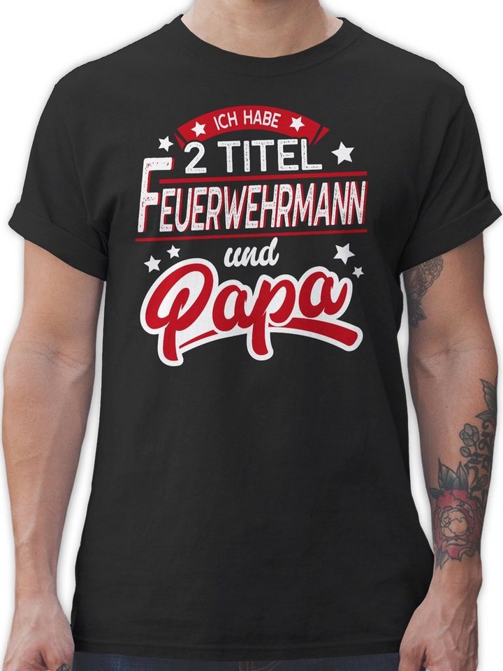 Shirtracer T-Shirt Papa und Feuerwehrmann Vatertag Geschenk für Papa günstig online kaufen