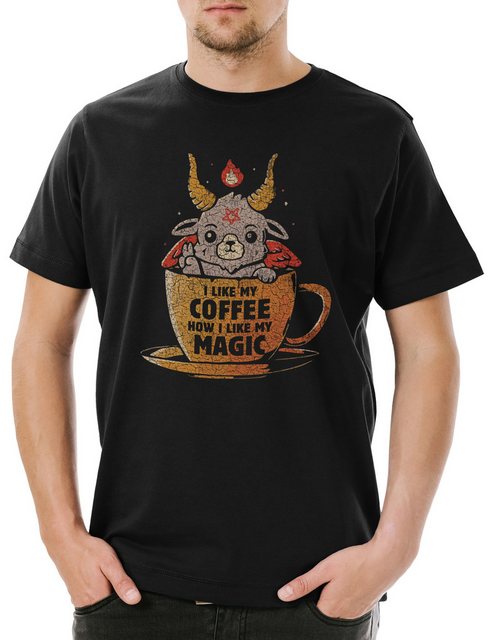 Urban Backwoods Print-Shirt Magic Coffee Herren T-Shirt Fun Geek Nerd Scien günstig online kaufen