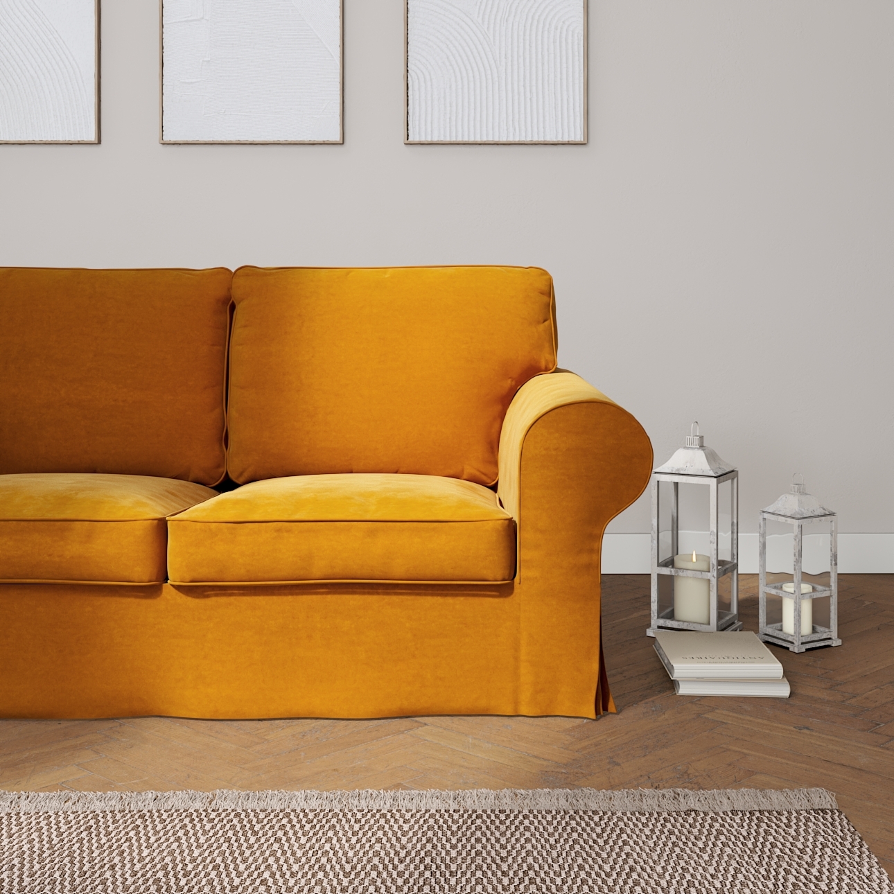 Bezug für Ektorp 2-Sitzer Schlafsofa ALTES Modell, honiggelb, Sofabezug Ekt günstig online kaufen