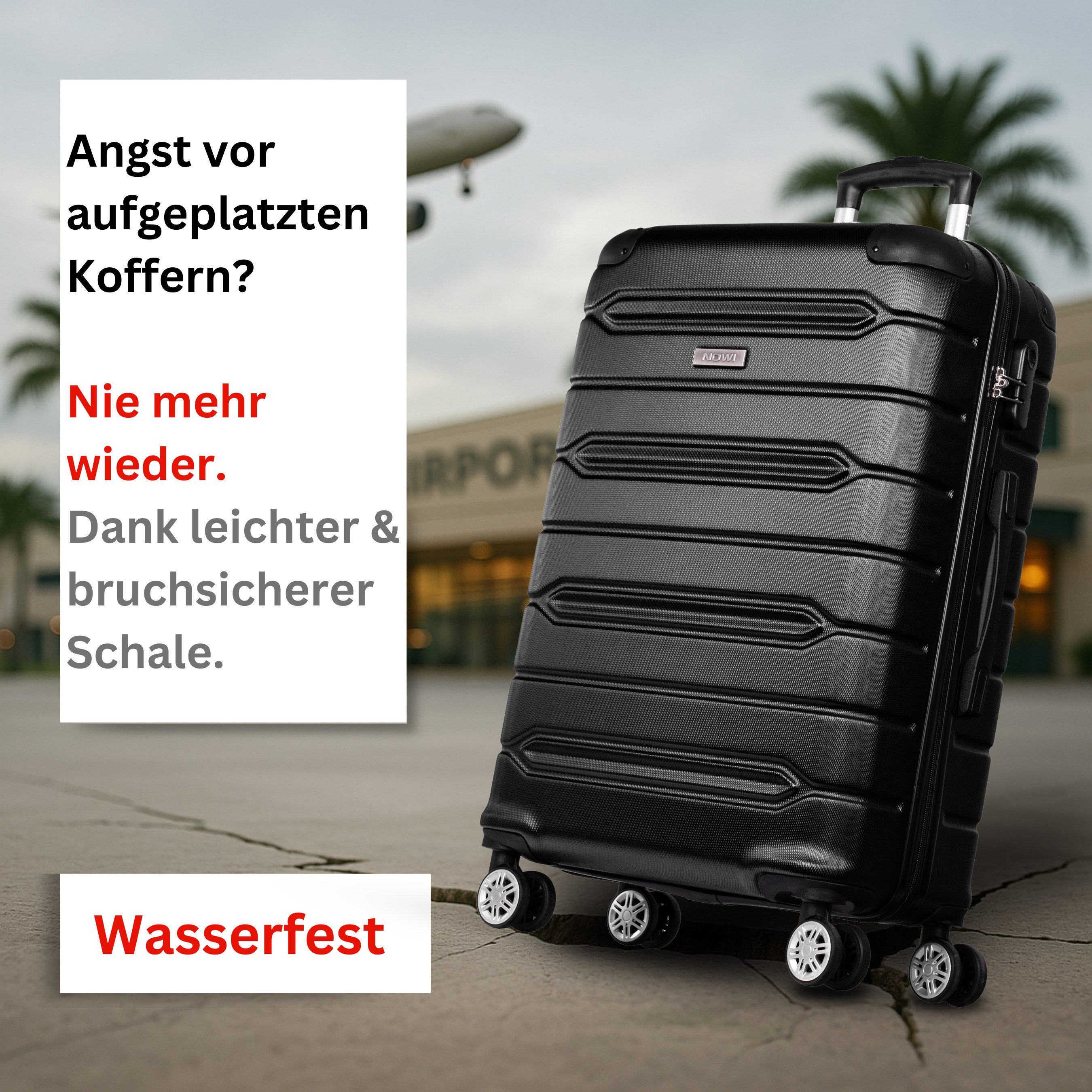 NOWI Hartschalen-Trolley Koffer Hartschalenkoffer mit Zahlenschloss günstig online kaufen