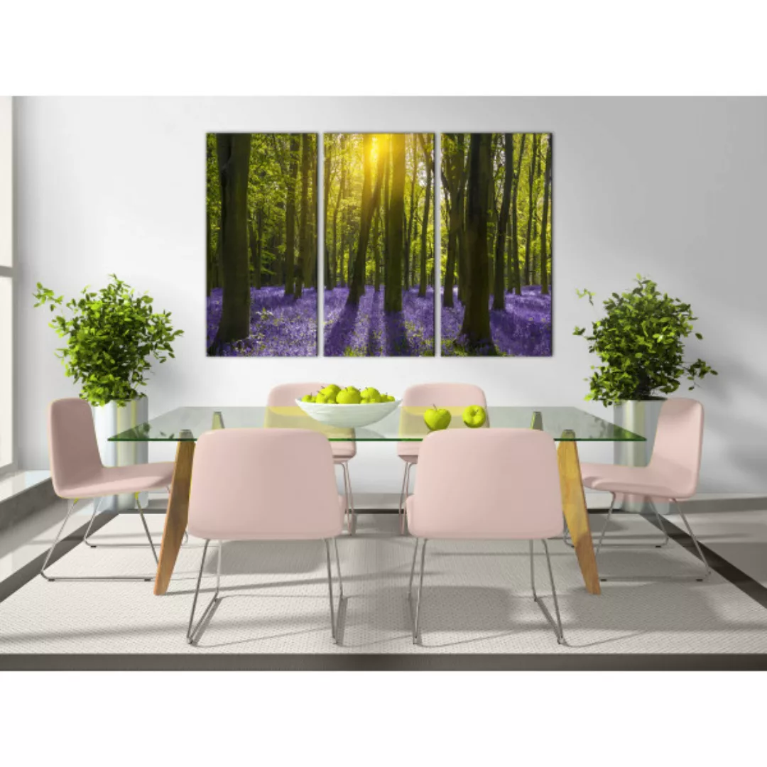 Wandbild Hyacinth Field (3 Parts) XXL günstig online kaufen