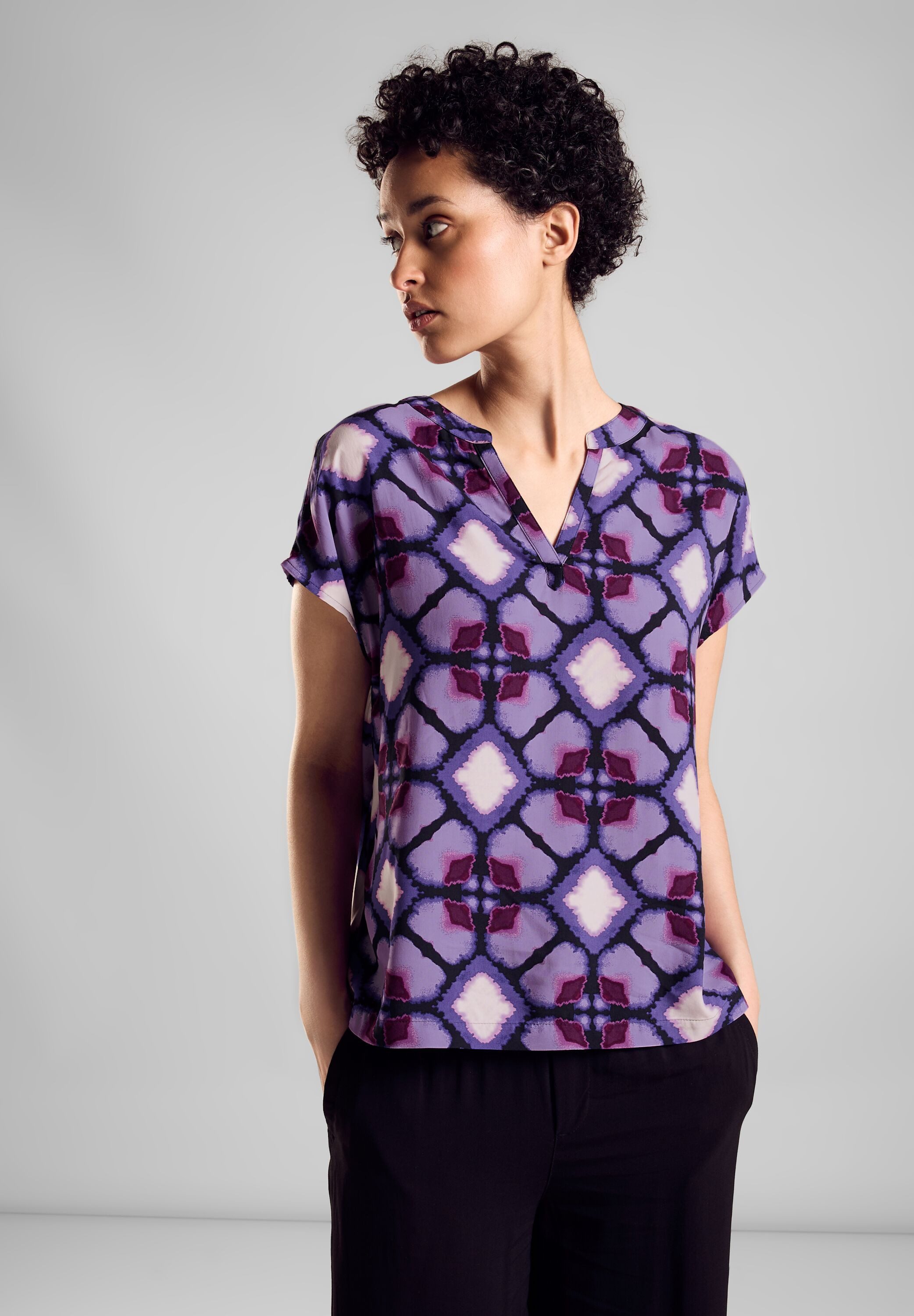 STREET ONE Blusentop mit All-Over Print günstig online kaufen