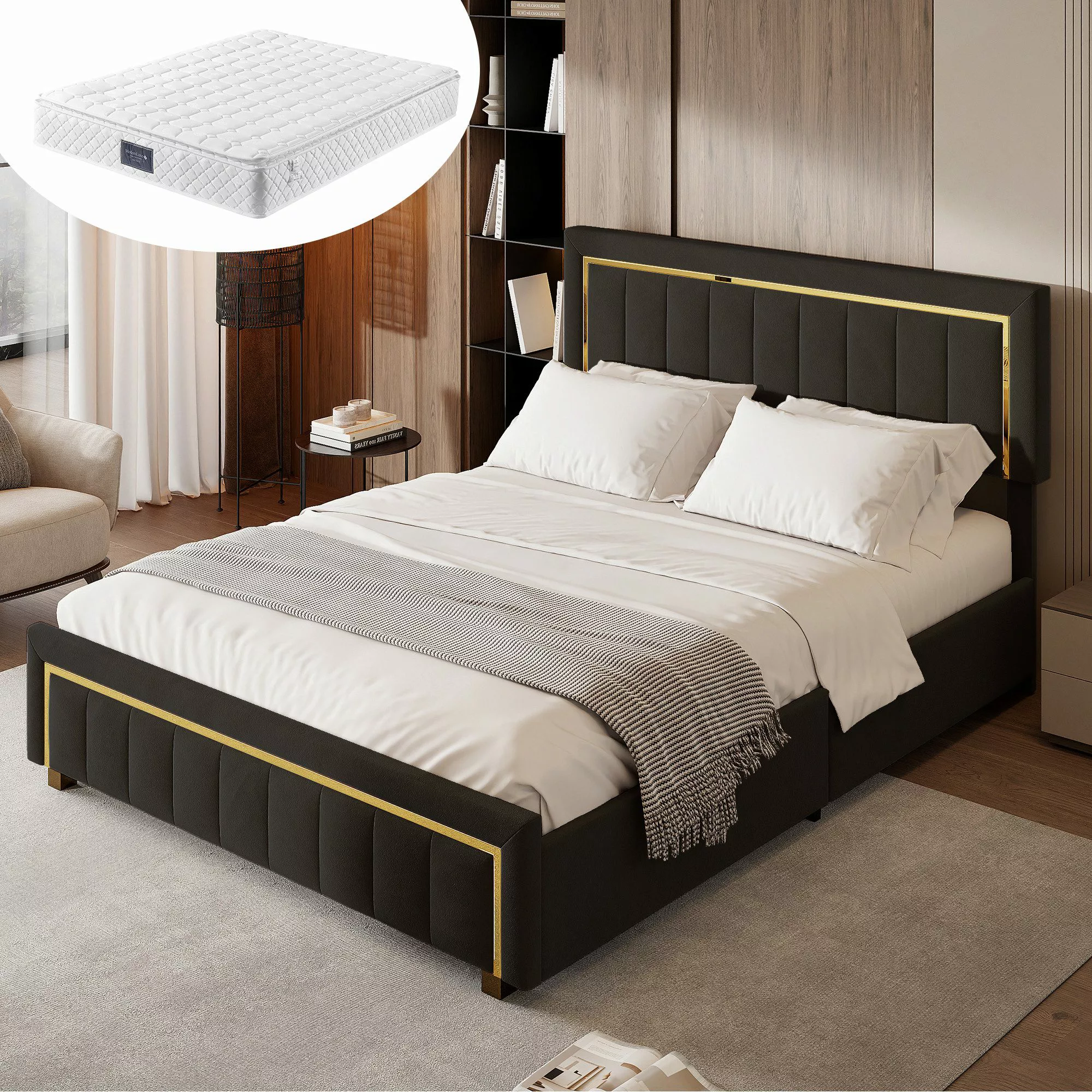 Furnishings Home Polsterbett Doppelbett Stauraumbett Inkl. günstig online kaufen