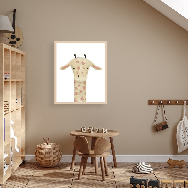 Lüttenhütt Bild mit Rahmen "Giraffenkopf", Fantasy-Giraffe-Giraffen Bilder- günstig online kaufen