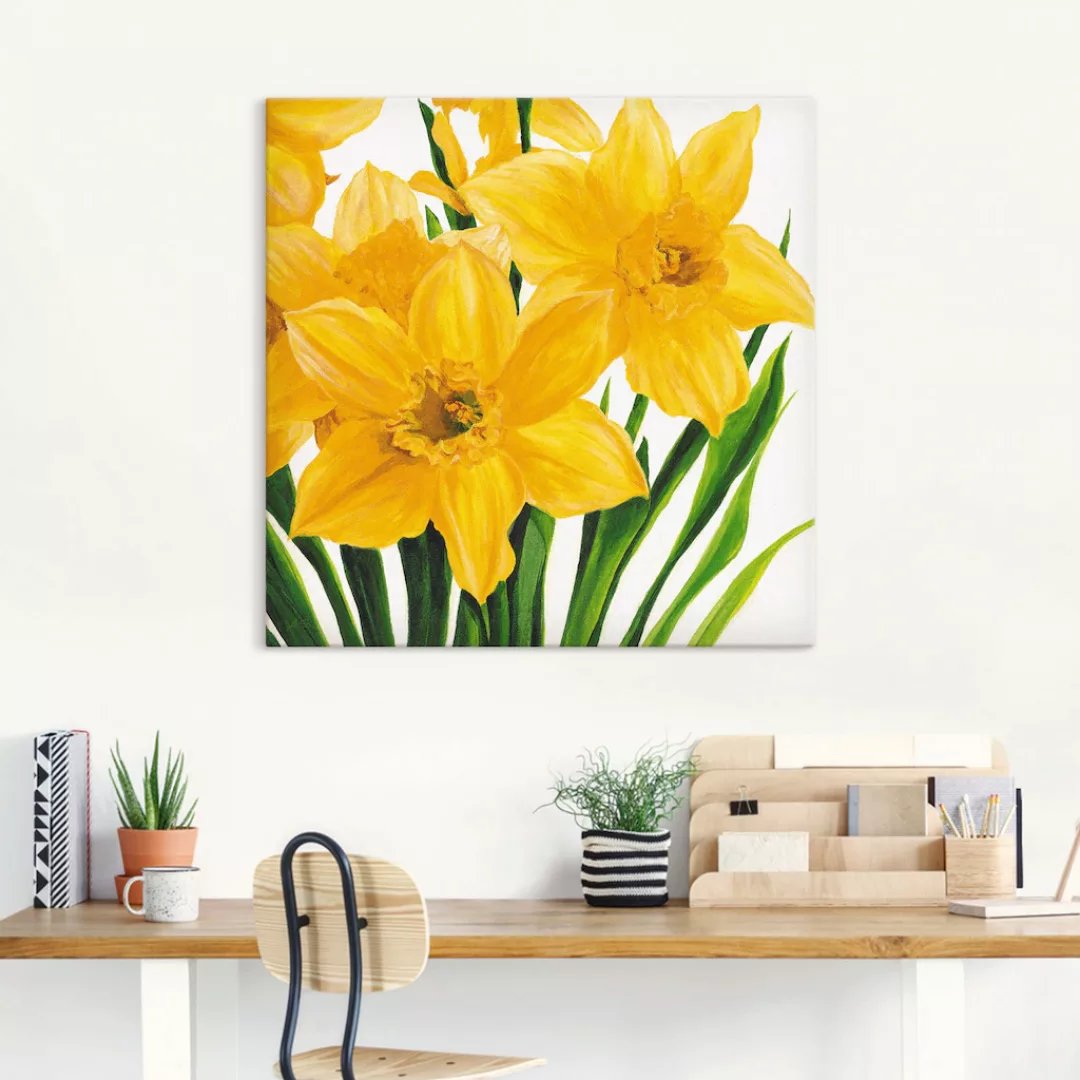 Artland Leinwandbild »Gelbe Narzissen«, Blumen, (1 St.), auf Keilrahmen ges günstig online kaufen