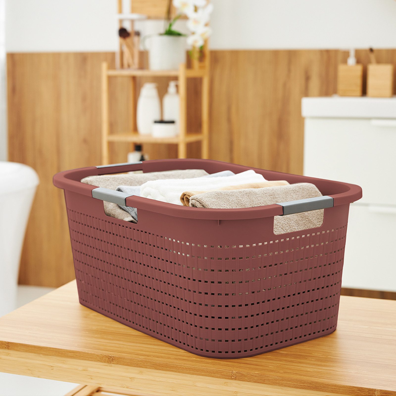 ROTHO Wäschekorb 3er-Set Wäschebox 40L COUNTRY, günstig online kaufen