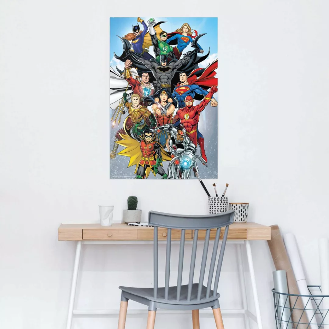 Reinders Poster "DC Comics Helden Superman Wonderwoman Flash Batman", (1 St günstig online kaufen