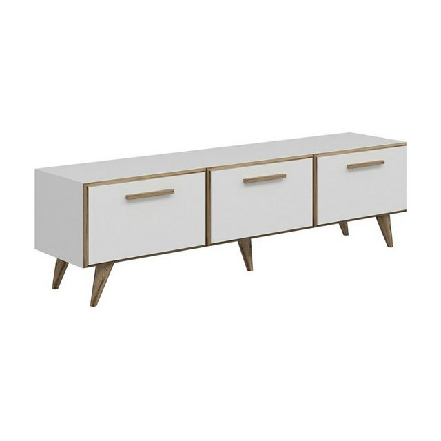 en.casa TV-Schrank Brønderslev TV Board 45x160x37cm Weiß günstig online kaufen