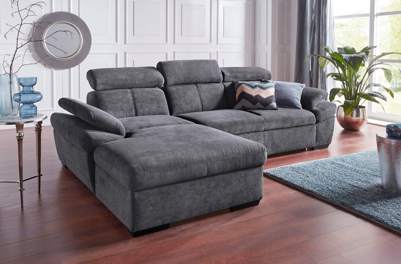 exxpo - sofa fashion Ecksofa "Salerno, inkl. Kopf- und Armteilverstellung, günstig online kaufen