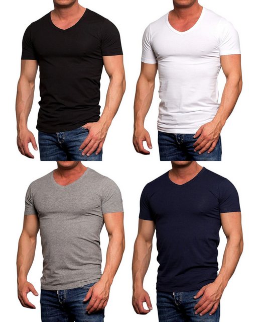 Jack & Jones T-Shirt (Spar Set, 4er-Pack) V-Neck günstig online kaufen