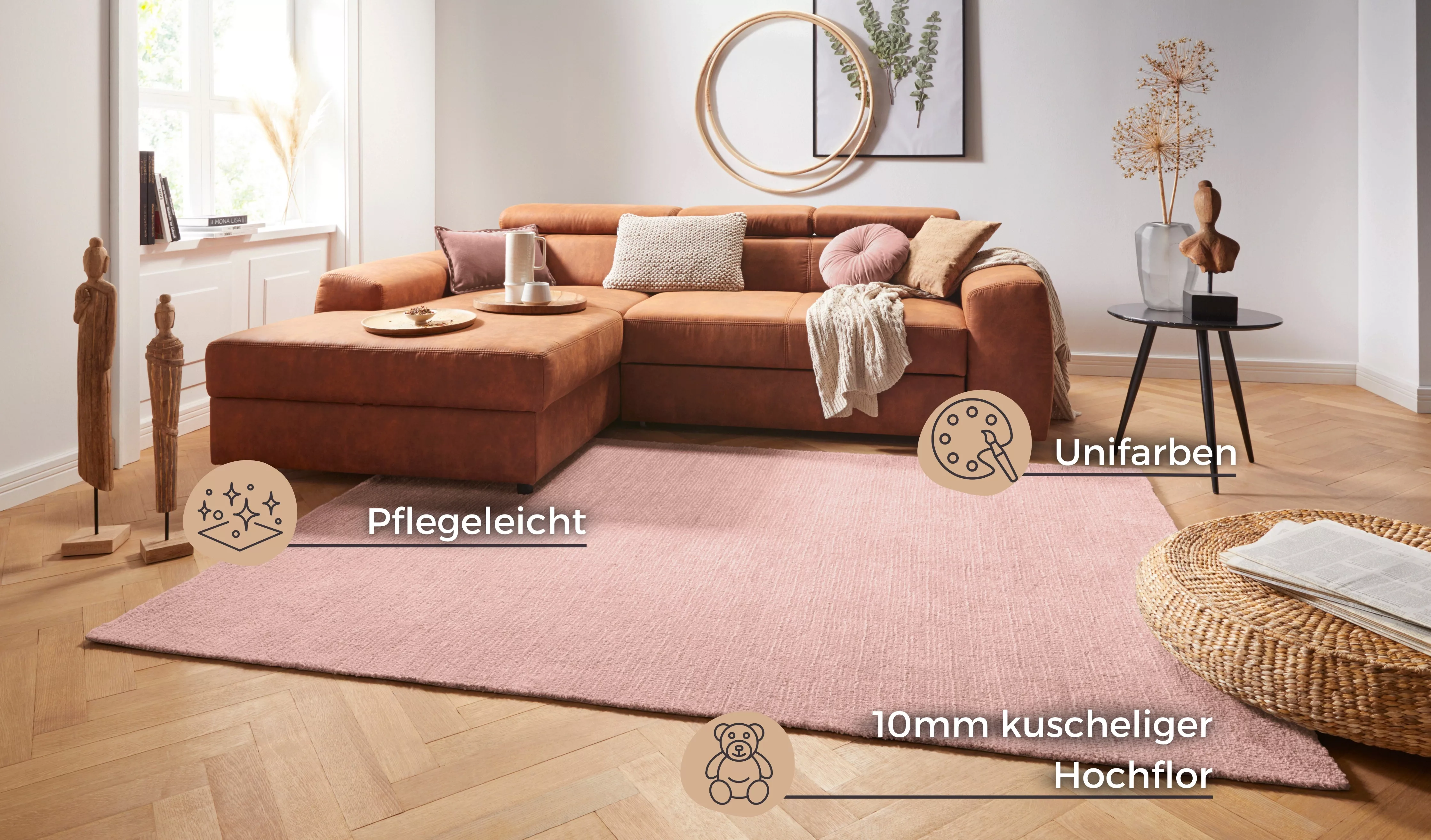 HANSE Home Teppich »Supersoft«, rechteckig, 10 mm Höhe, Kurzflor, Läufer Mo günstig online kaufen