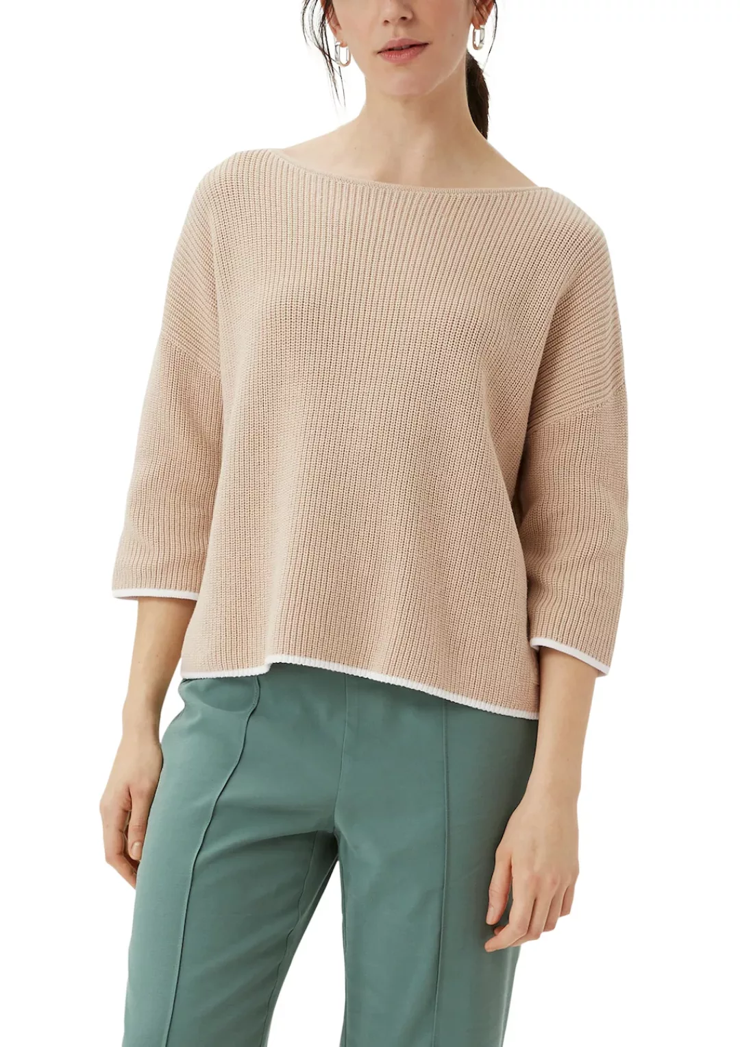 Comma Strickpullover mit Drop-Shoulder Naht günstig online kaufen