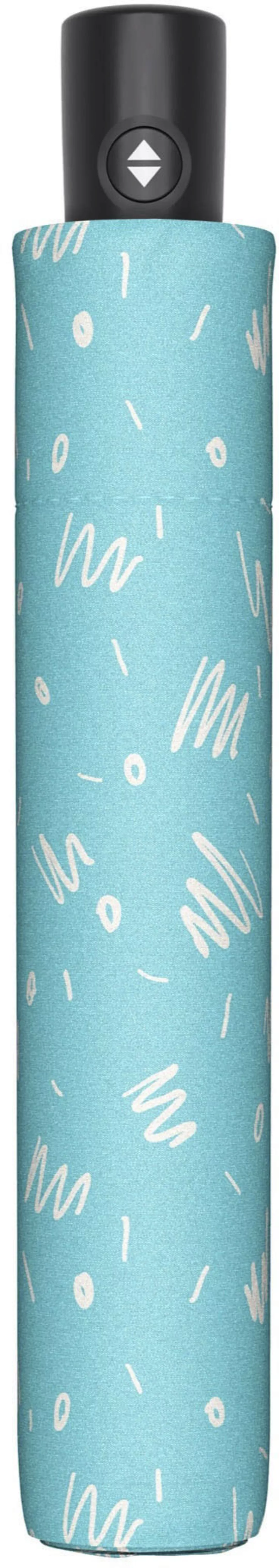 doppler Taschenregenschirm "zero Magic Minimally, aqua blue" günstig online kaufen