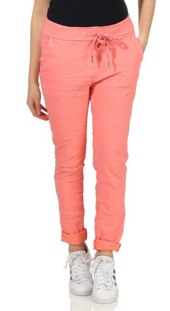 CLEO STYLE Stoffhose Damen Jogginghose 88 Lachs günstig online kaufen